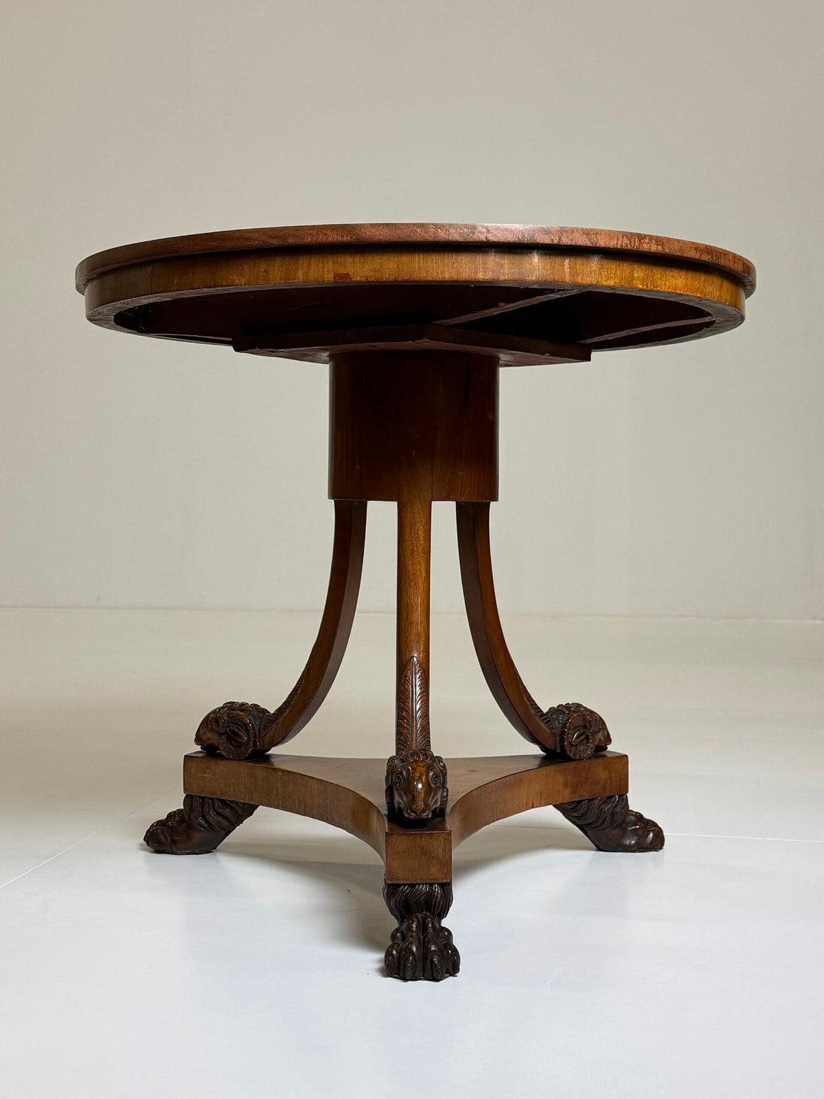 Italian Tripod Center Table with Inlaid Gemstone Marble Top, photo 2