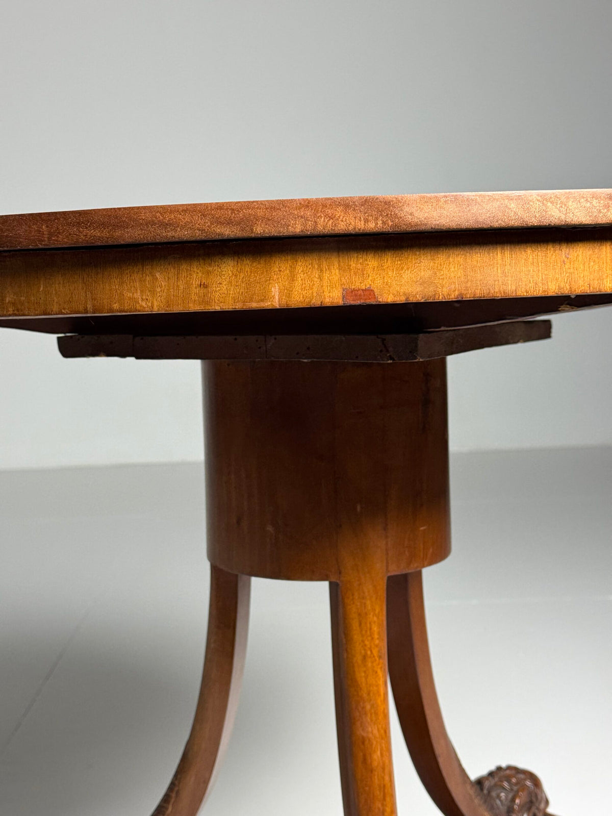 Italian Tripod Center Table with Inlaid Gemstone Marble Top, photo 12