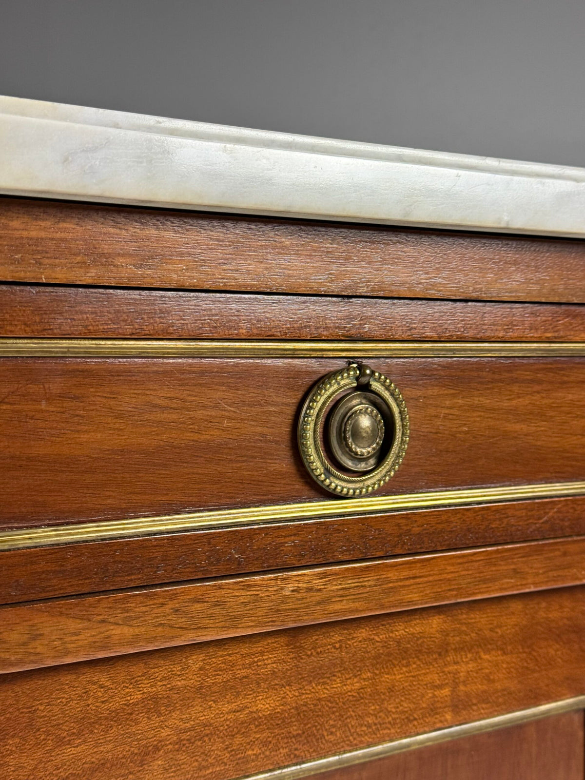 French Louis XVI Style Mahogany Sideboard with Marble Top, photo 3