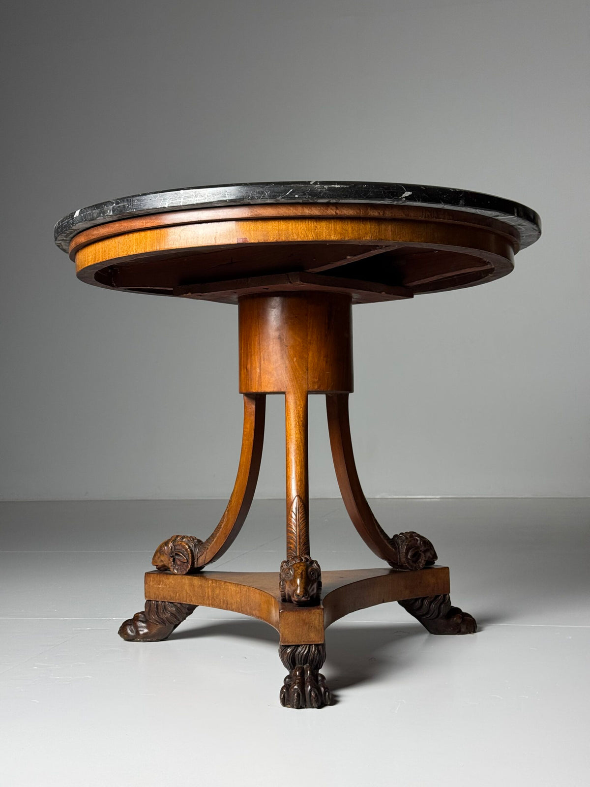Italian Tripod Center Table with Inlaid Gemstone Marble Top, photo 37
