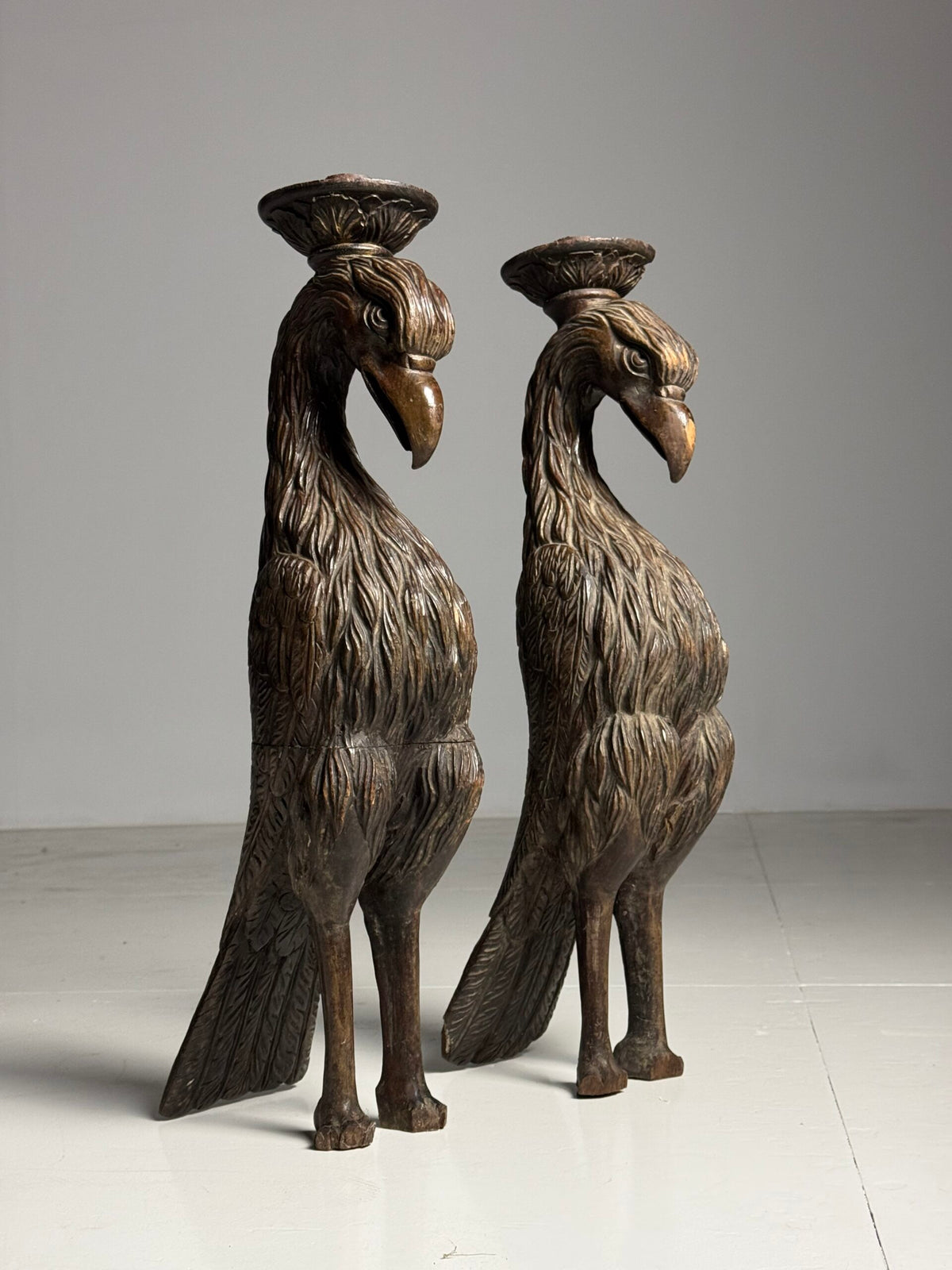 Pair of Hand Carved Wooden Eagles, France c. 1800, photo 13