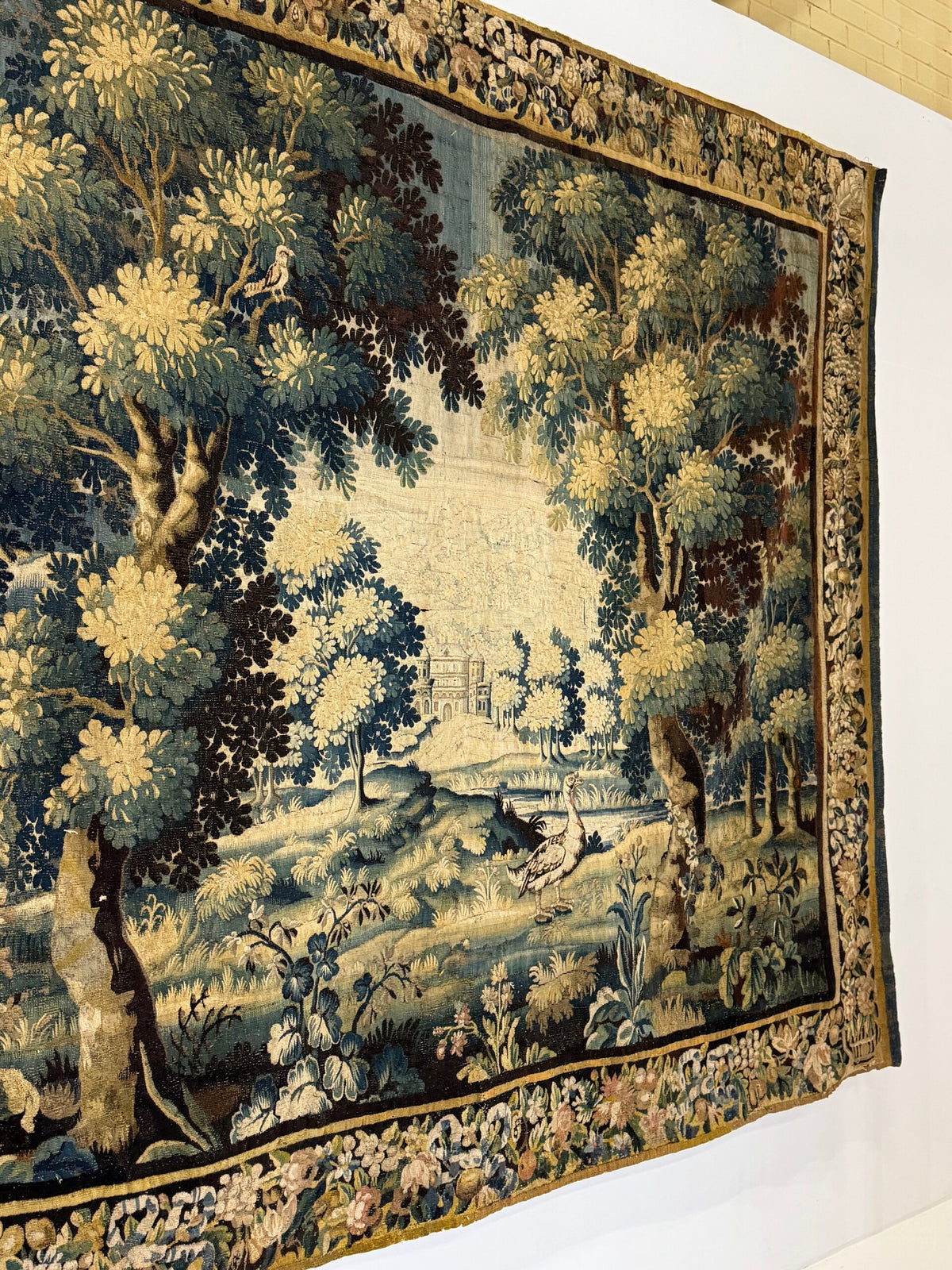 Large French Tapestry of an Exotic Chateau Garden, 18th Century, photo 4