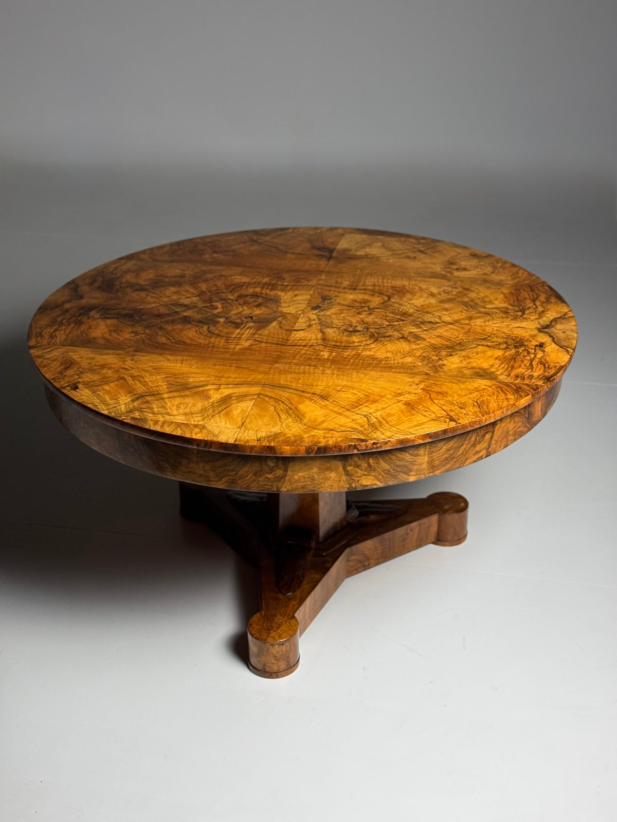 Biedermeier Walnut Center Table, Early 19th Century, photo 25