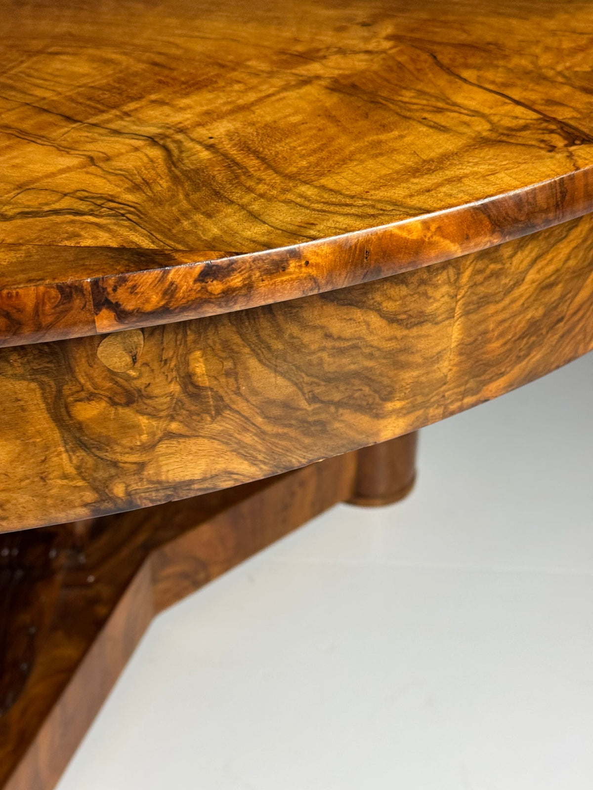 Biedermeier Walnut Center Table, Early 19th Century, photo 12