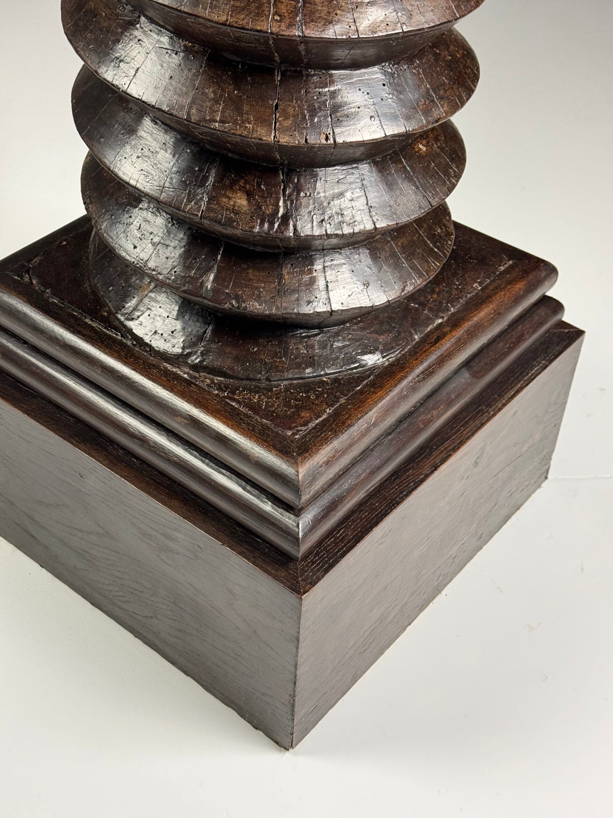 Heavy French Turned Column or Wine Press Screw, c. 1900, photo 9