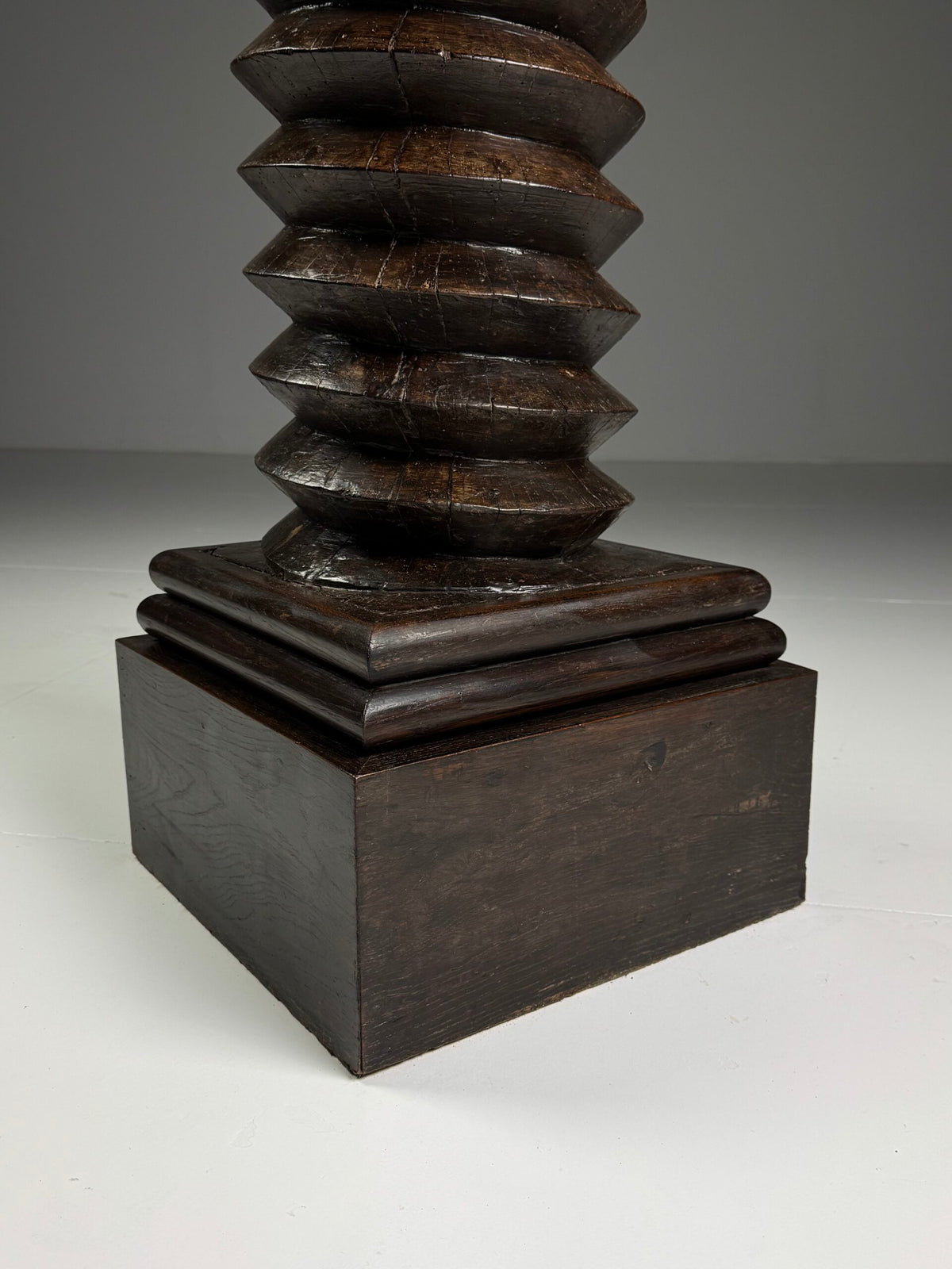 Heavy French Turned Column or Wine Press Screw, c. 1900, photo 10