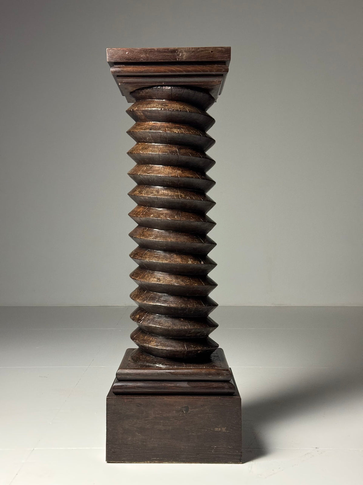 Heavy French Turned Column or Wine Press Screw, c. 1900, photo 12