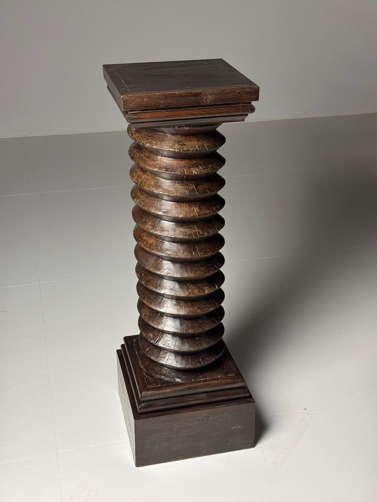 Heavy French Turned Column or Wine Press Screw, c. 1900, photo 1