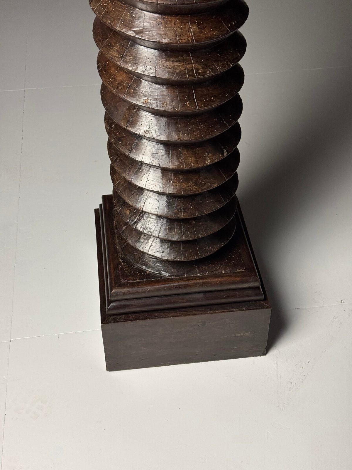 Heavy French Turned Column or Wine Press Screw, c. 1900, photo 13