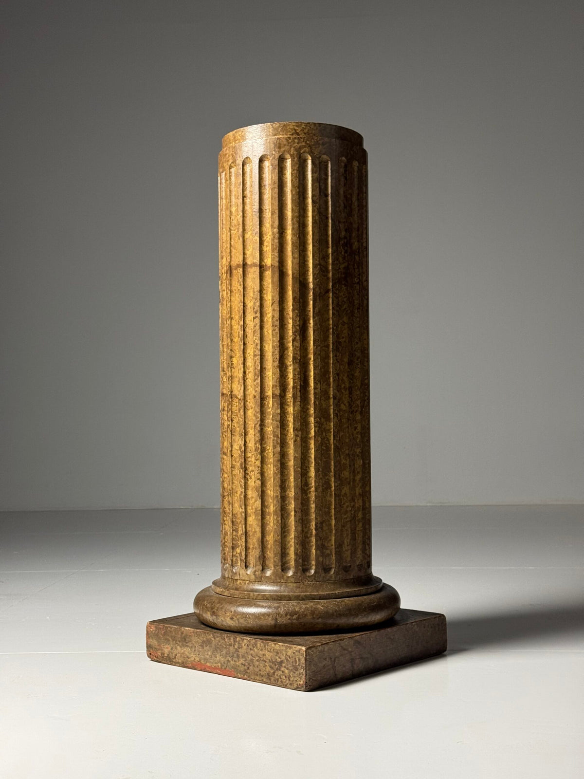 French Faux Marbre Painted Pine Column, 19th Century, photo 2