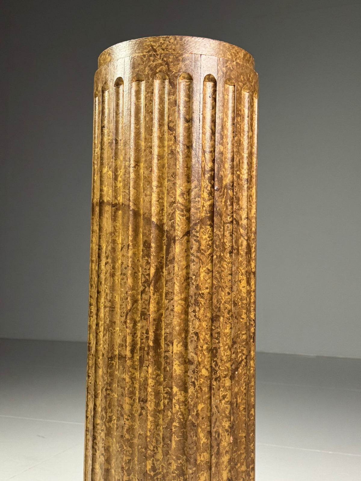 French Faux Marbre Painted Pine Column, 19th Century, photo 5