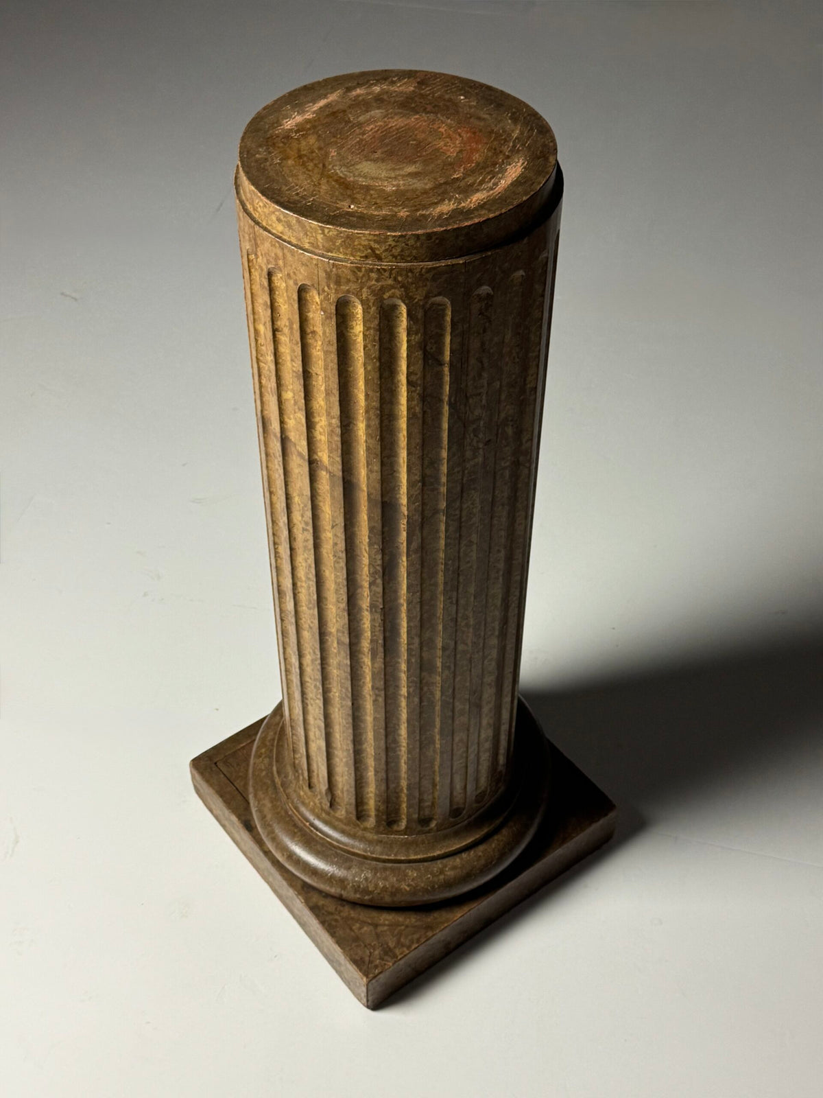 French Faux Marbre Painted Pine Column, 19th Century, photo 6