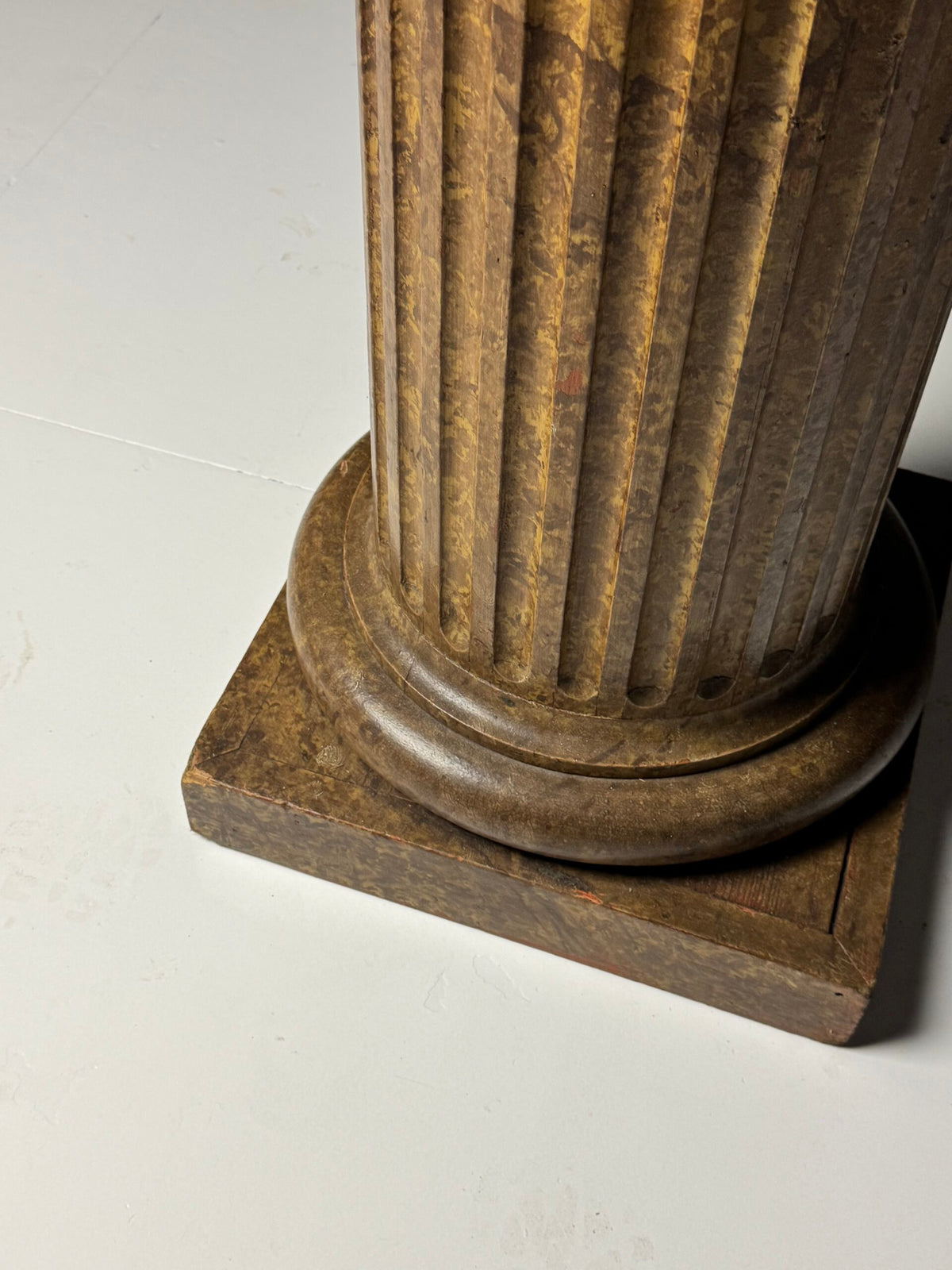 French Faux Marbre Painted Pine Column, 19th Century, photo 14