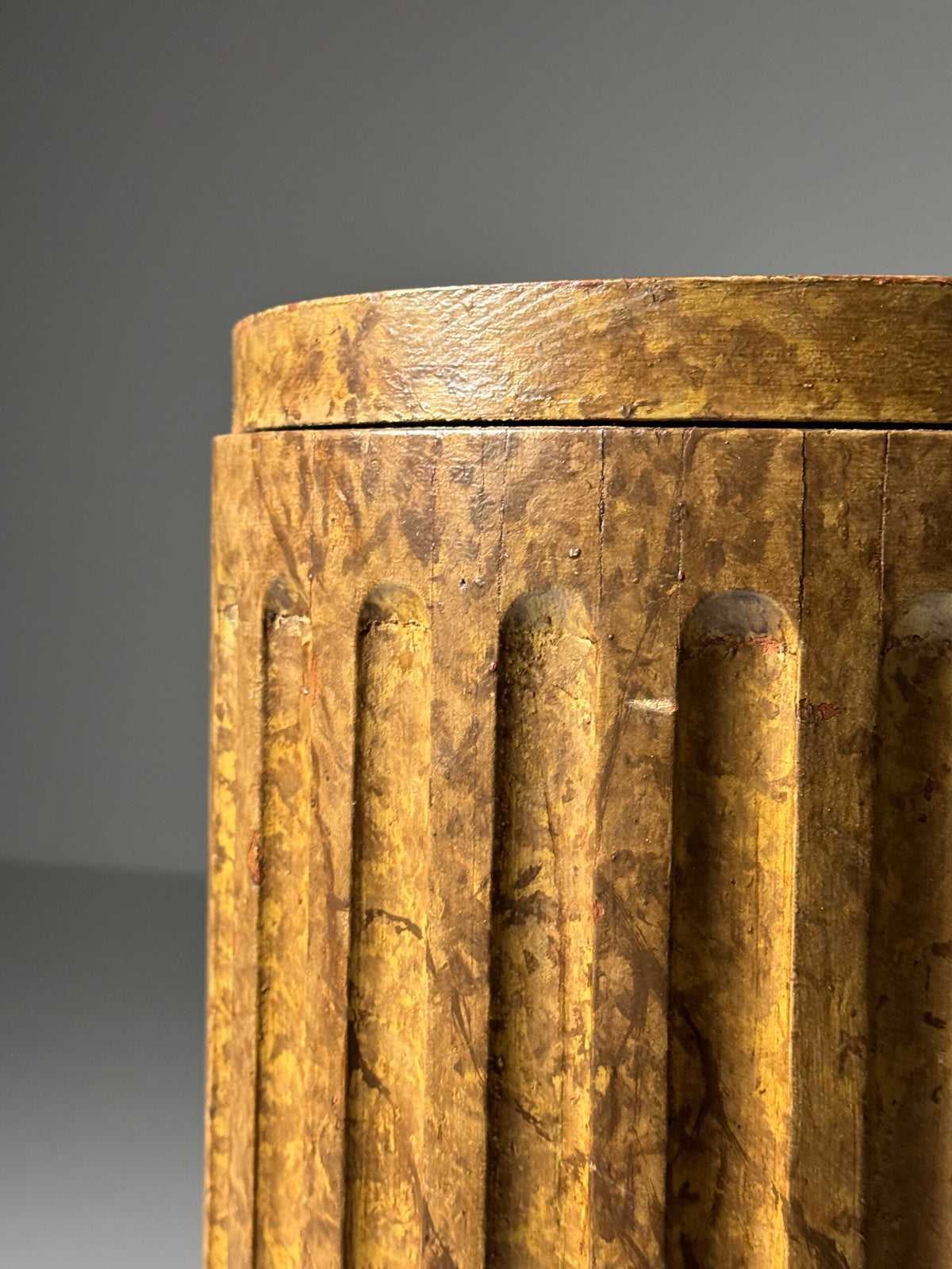 French Faux Marbre Painted Pine Column, 19th Century, photo 15