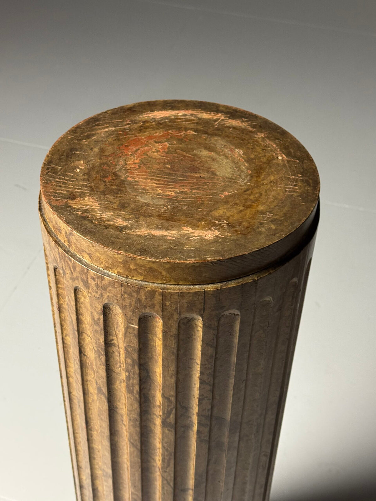 French Faux Marbre Painted Pine Column, 19th Century, photo 16