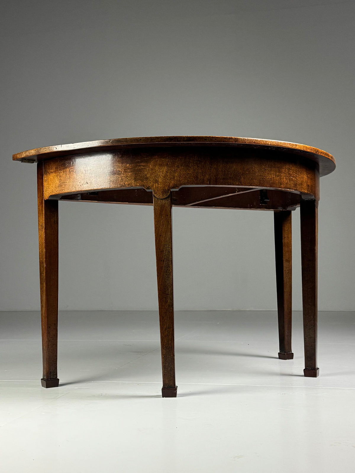 English Demi Lune Extending Dining Table, 19th Century, photo 4