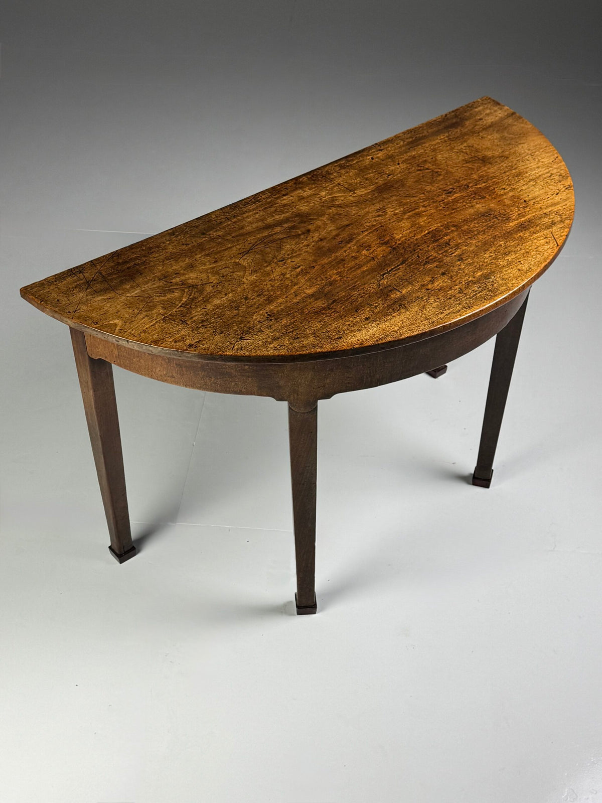 English Demi Lune Extending Dining Table, 19th Century, photo 8