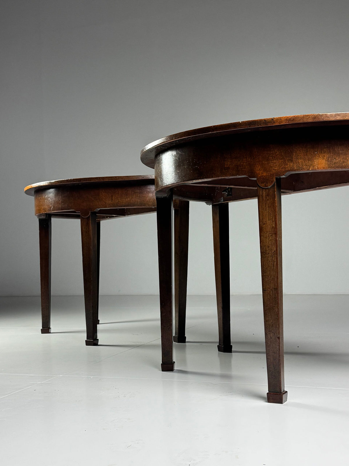English Demi Lune Extending Dining Table, 19th Century, photo 9