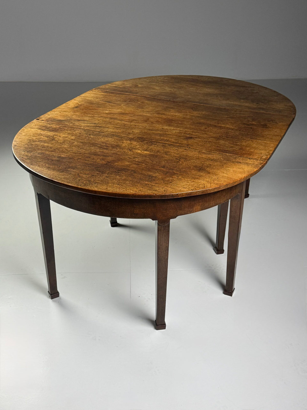 English Demi Lune Extending Dining Table, 19th Century, photo 11