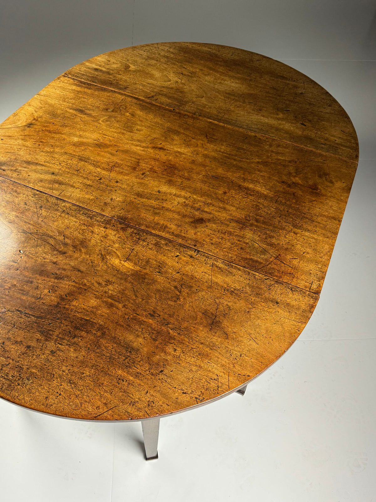 English Demi Lune Extending Dining Table, 19th Century, photo 12