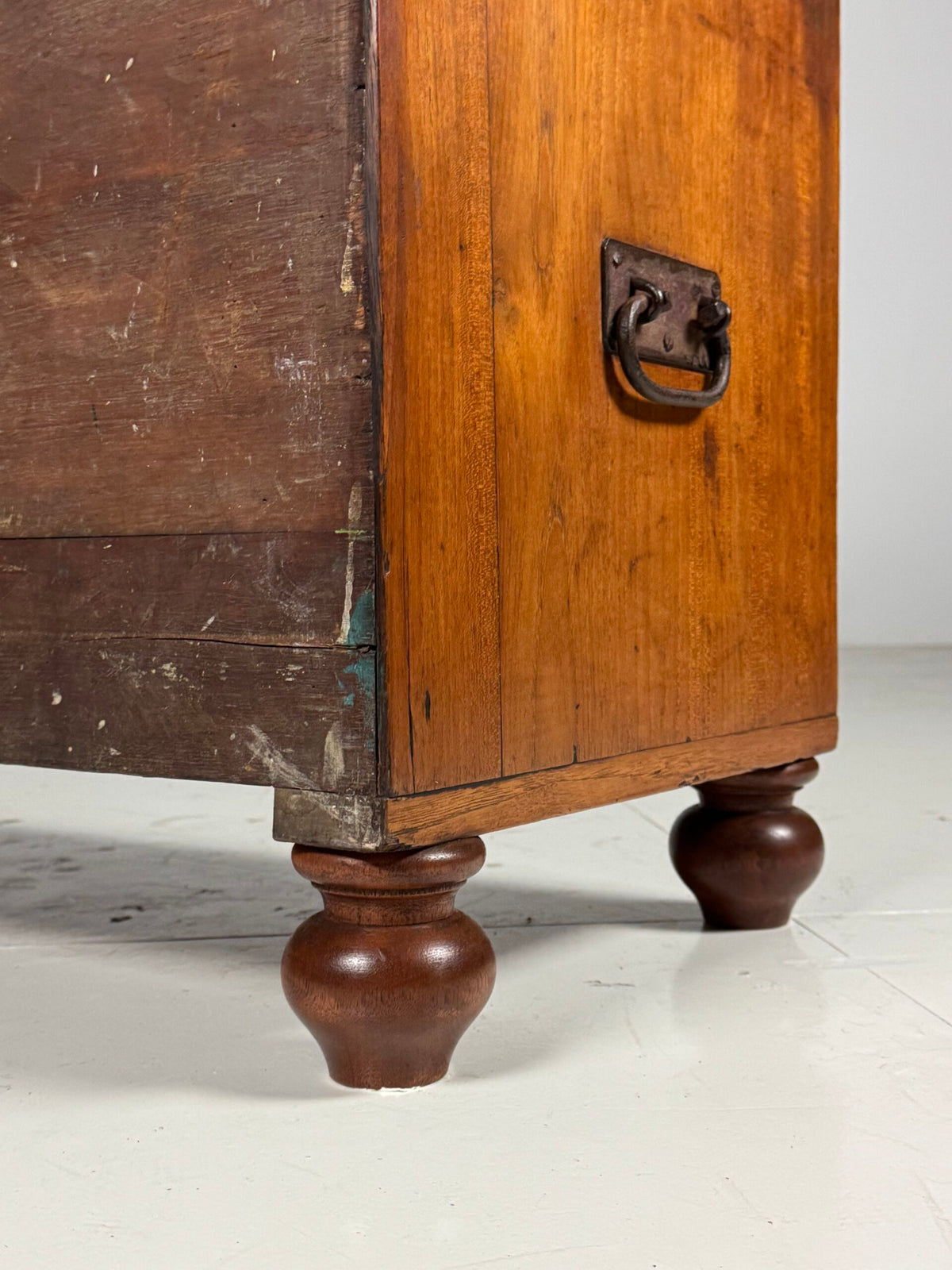 Anglo-Indian Teak Campaign Chest of Drawers, 19th Century, photo 3