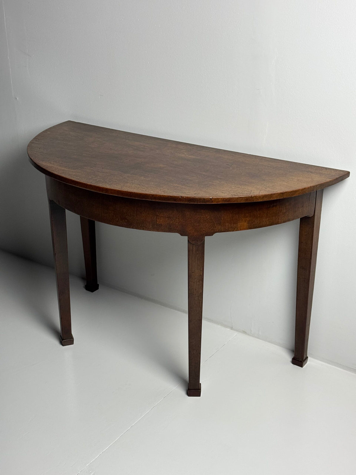 English Demi Lune Extending Dining Table, 19th Century, photo 23