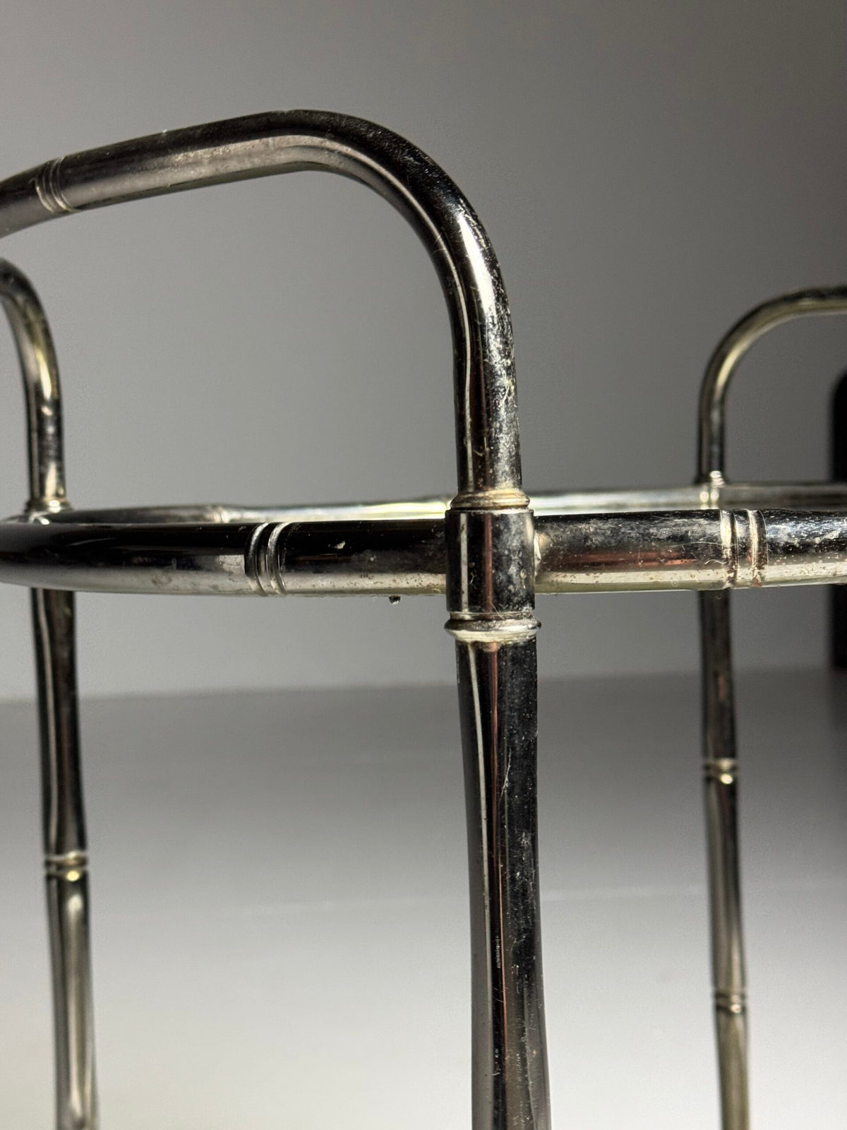 Faux Bamboo Chrome Trolley with Green Tinted Glass, 1970s to 1980s, photo 11