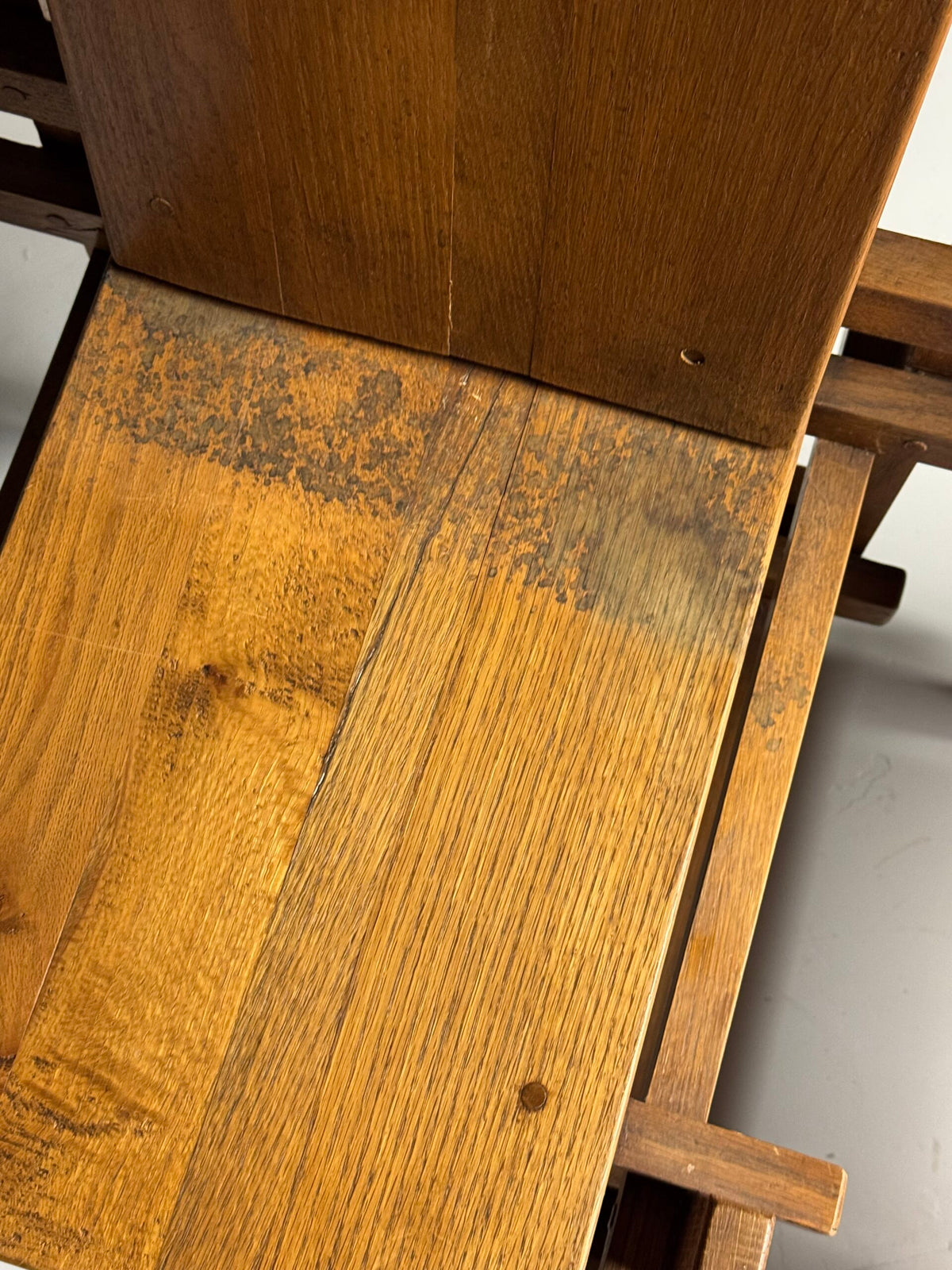 Set of Four Gerrit Rietveld Style Oak Dining Chairs, 1970s, photo 12
