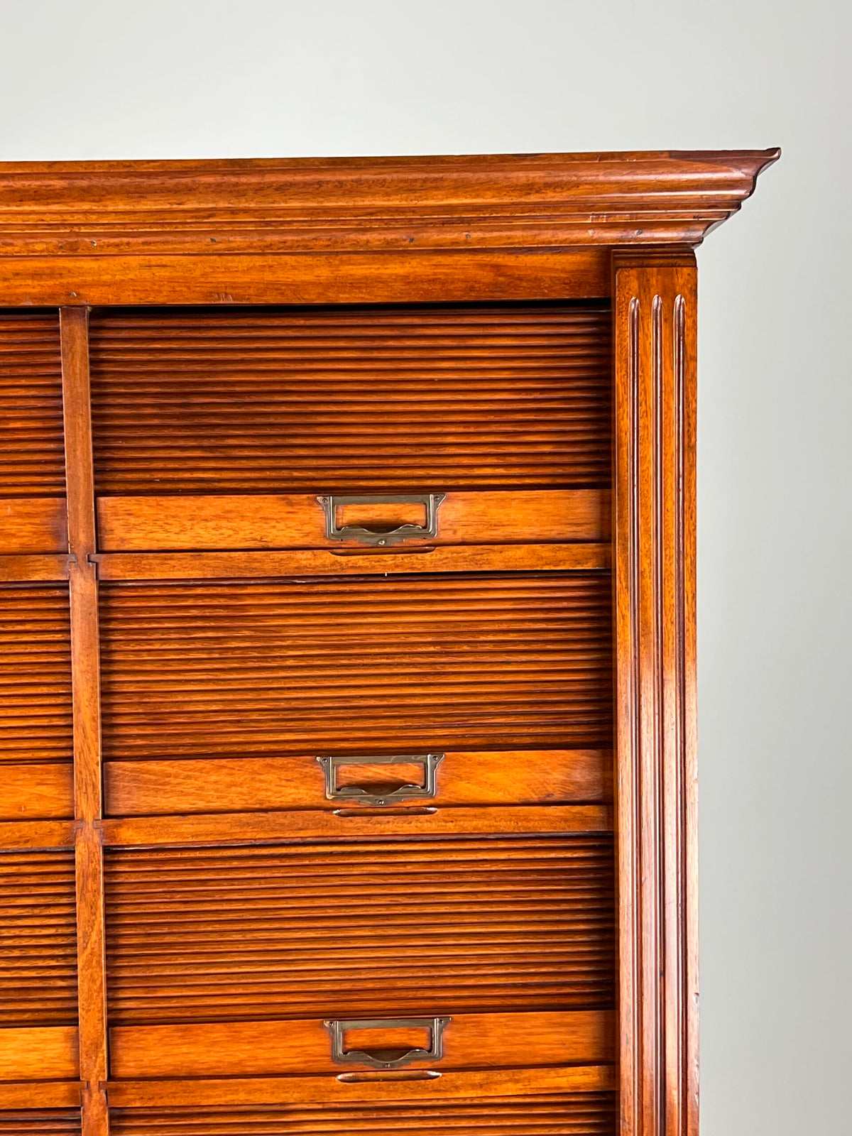 Mahogany Filing Cabinet with Roller Shutters, Belgium, Early 20th Century, photo 19