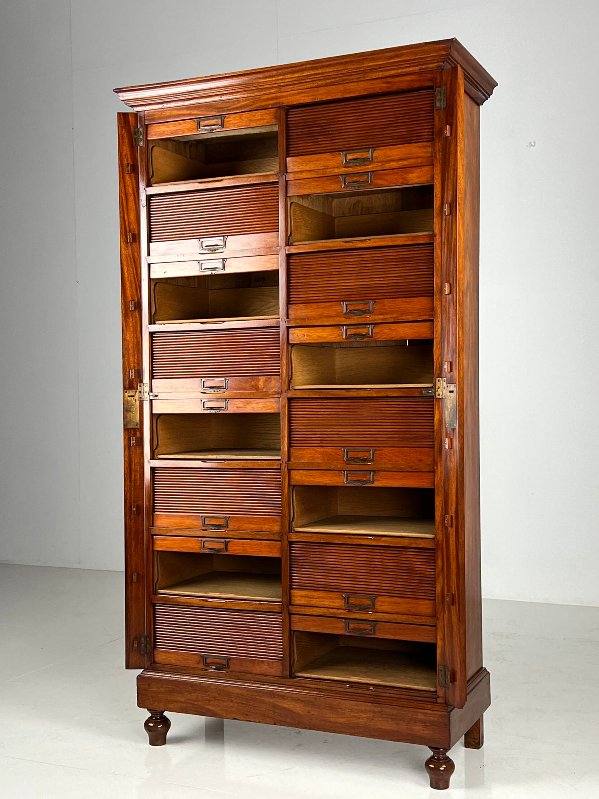 Mahogany Filing Cabinet with Roller Shutters, Belgium, Early 20th Century, photo 11