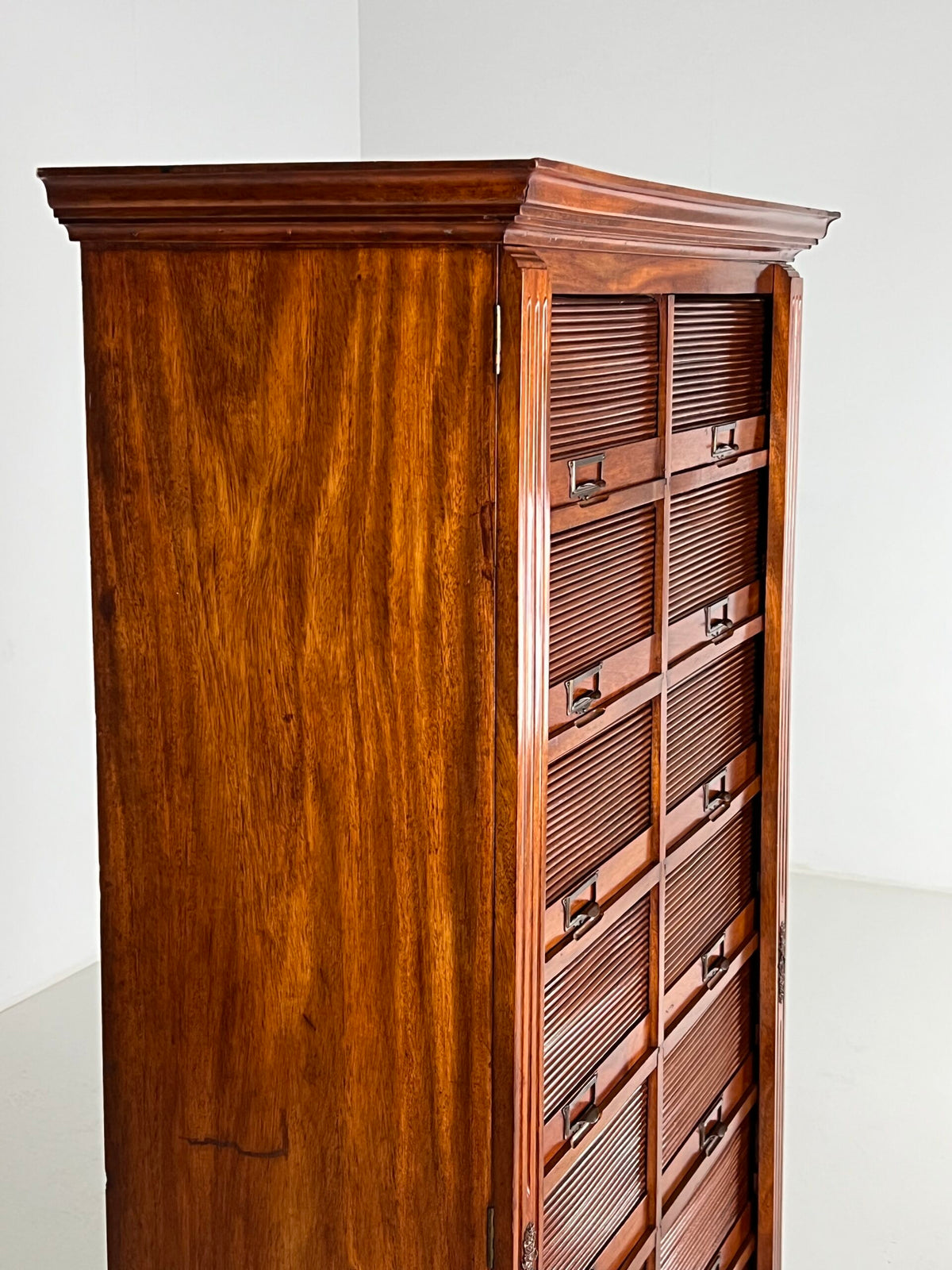 Mahogany Filing Cabinet with Roller Shutters, Belgium, Early 20th Century, photo 2