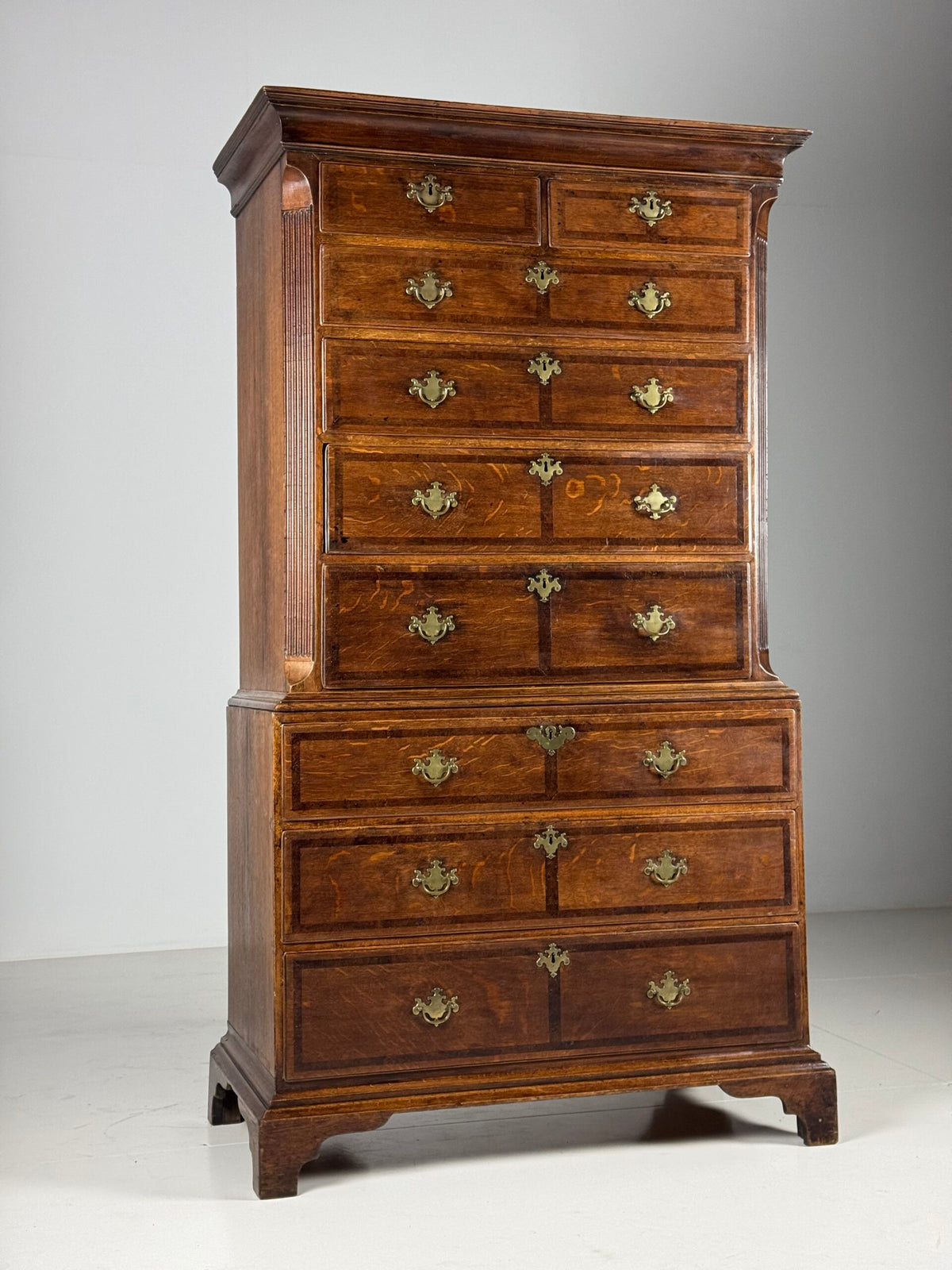 English Oak Tallboy Chest on Chest, c. 1800, photo 30