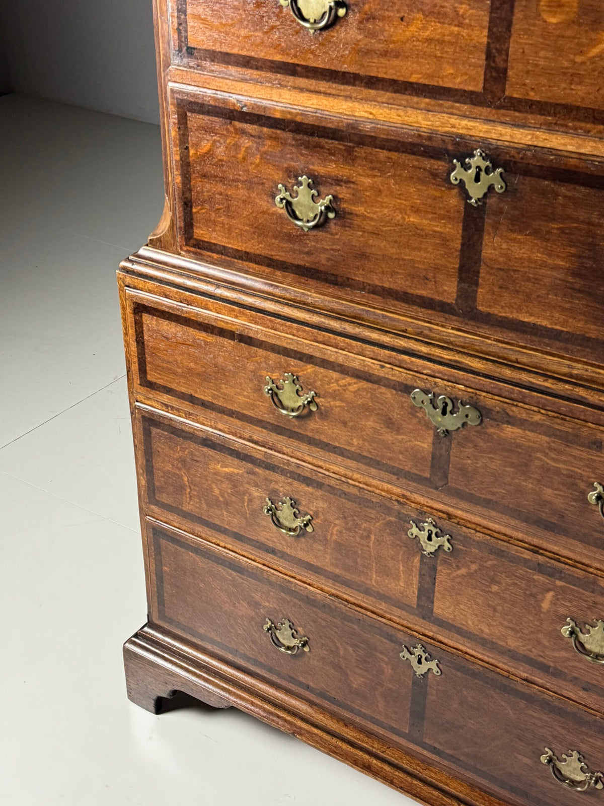 English Oak Tallboy Chest on Chest, c. 1800, photo 29