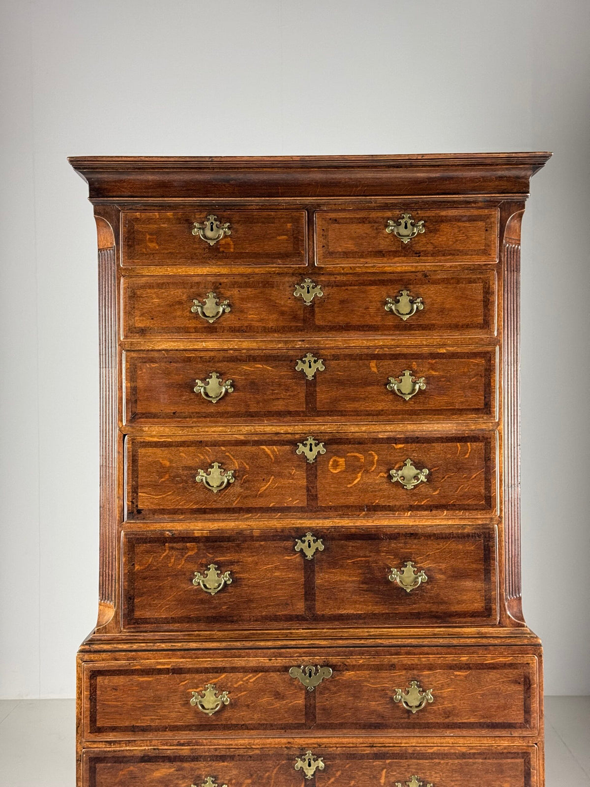 English Oak Tallboy Chest on Chest, c. 1800, photo 18