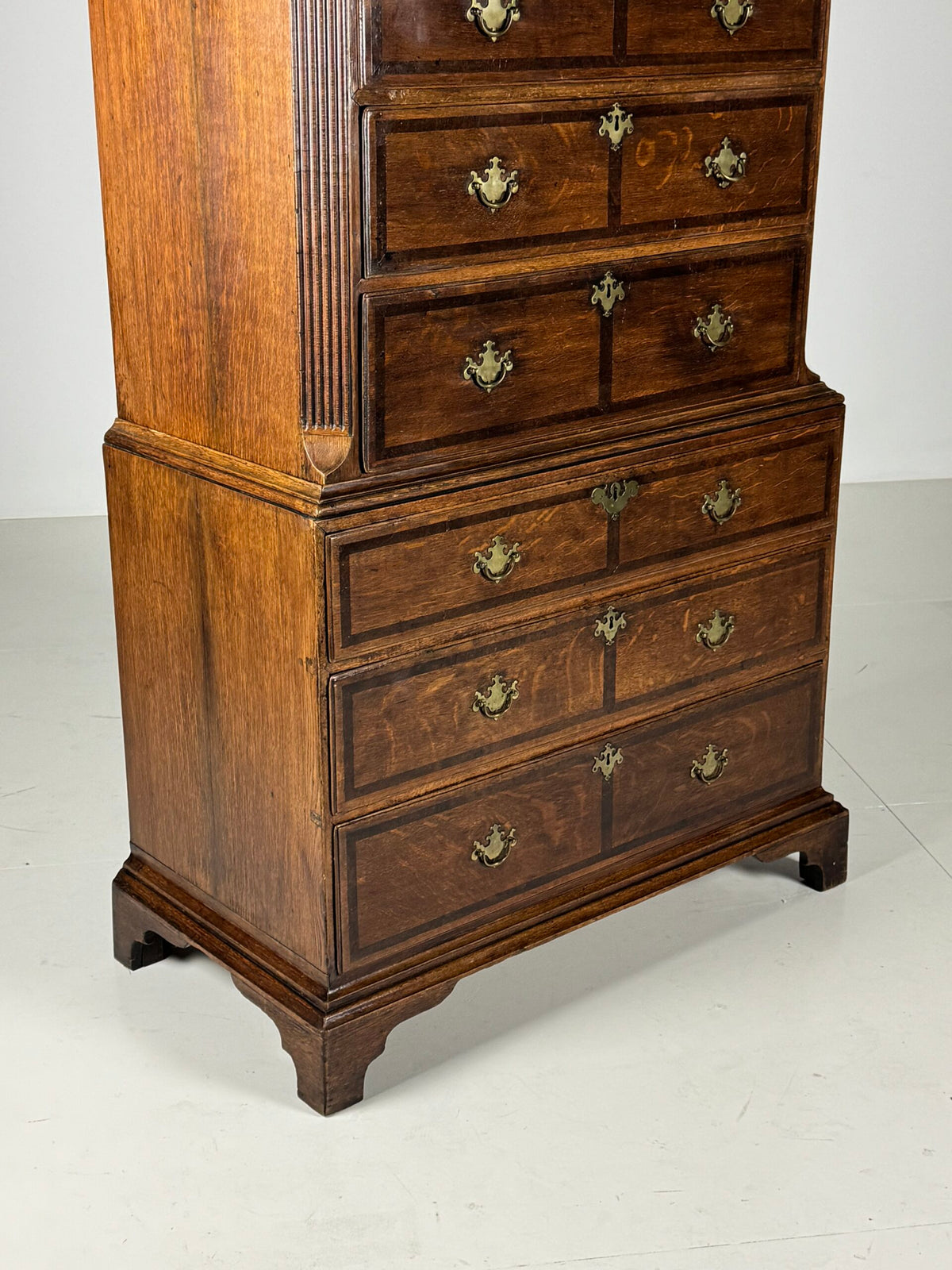 English Oak Tallboy Chest on Chest, c. 1800, photo 15