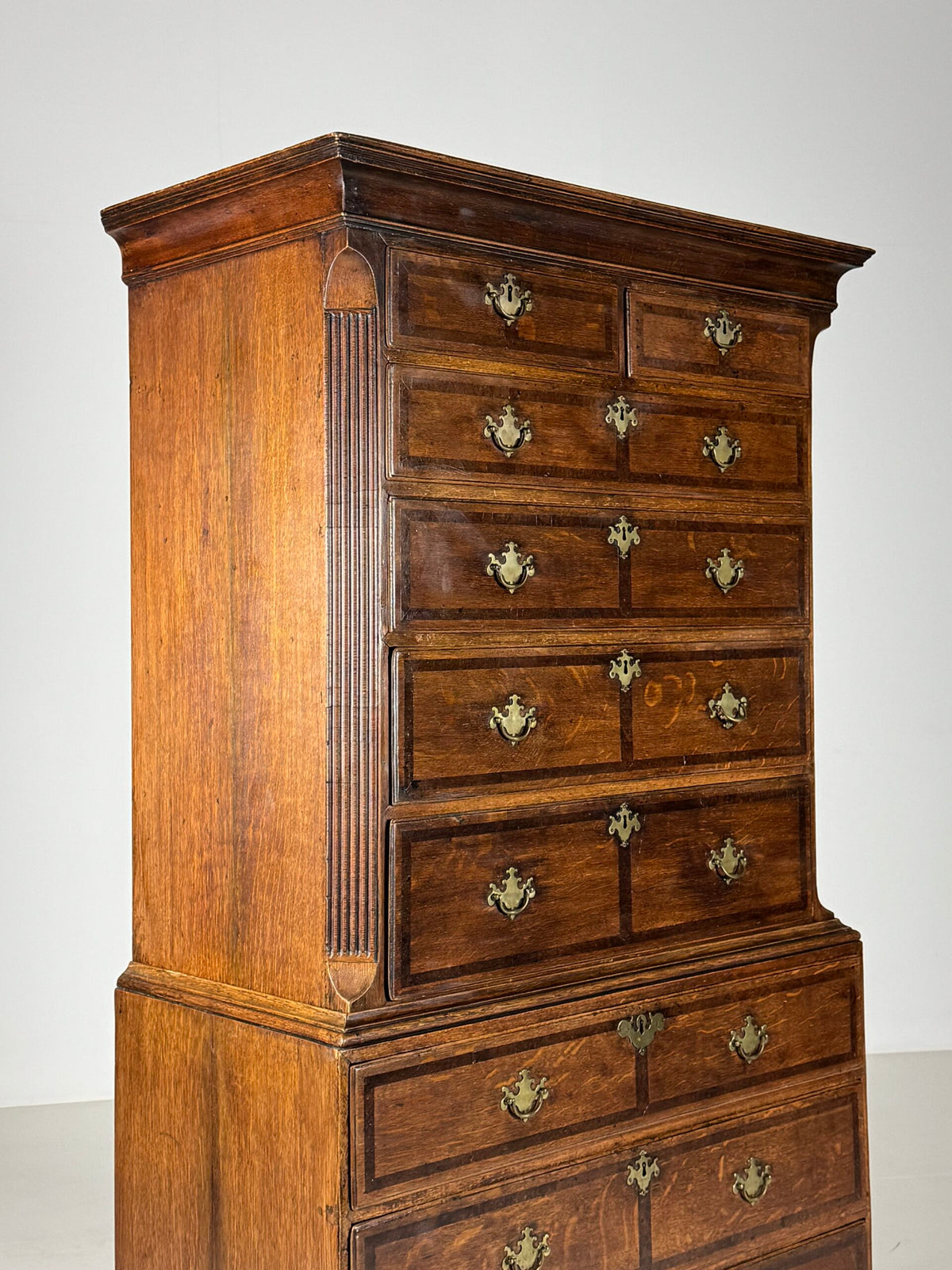 English Oak Tallboy Chest on Chest, c. 1800, photo 14