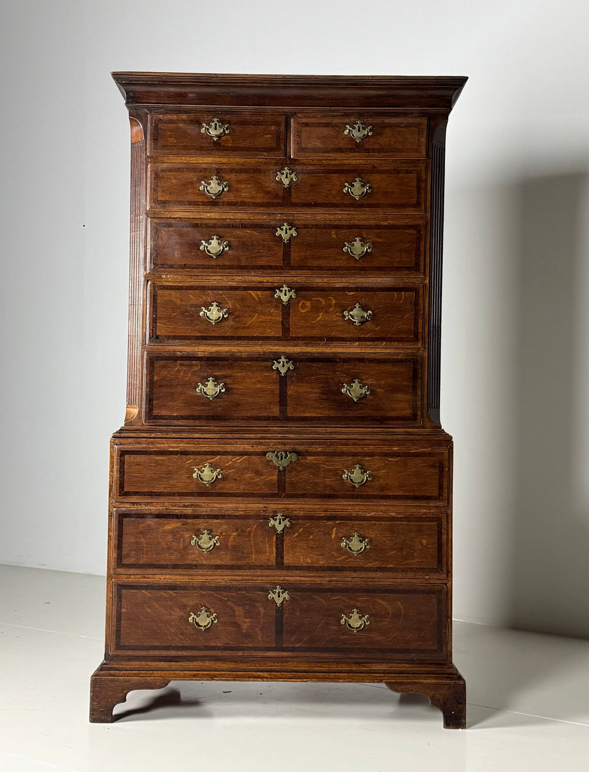 English Oak Tallboy Chest on Chest, c. 1800, photo 9