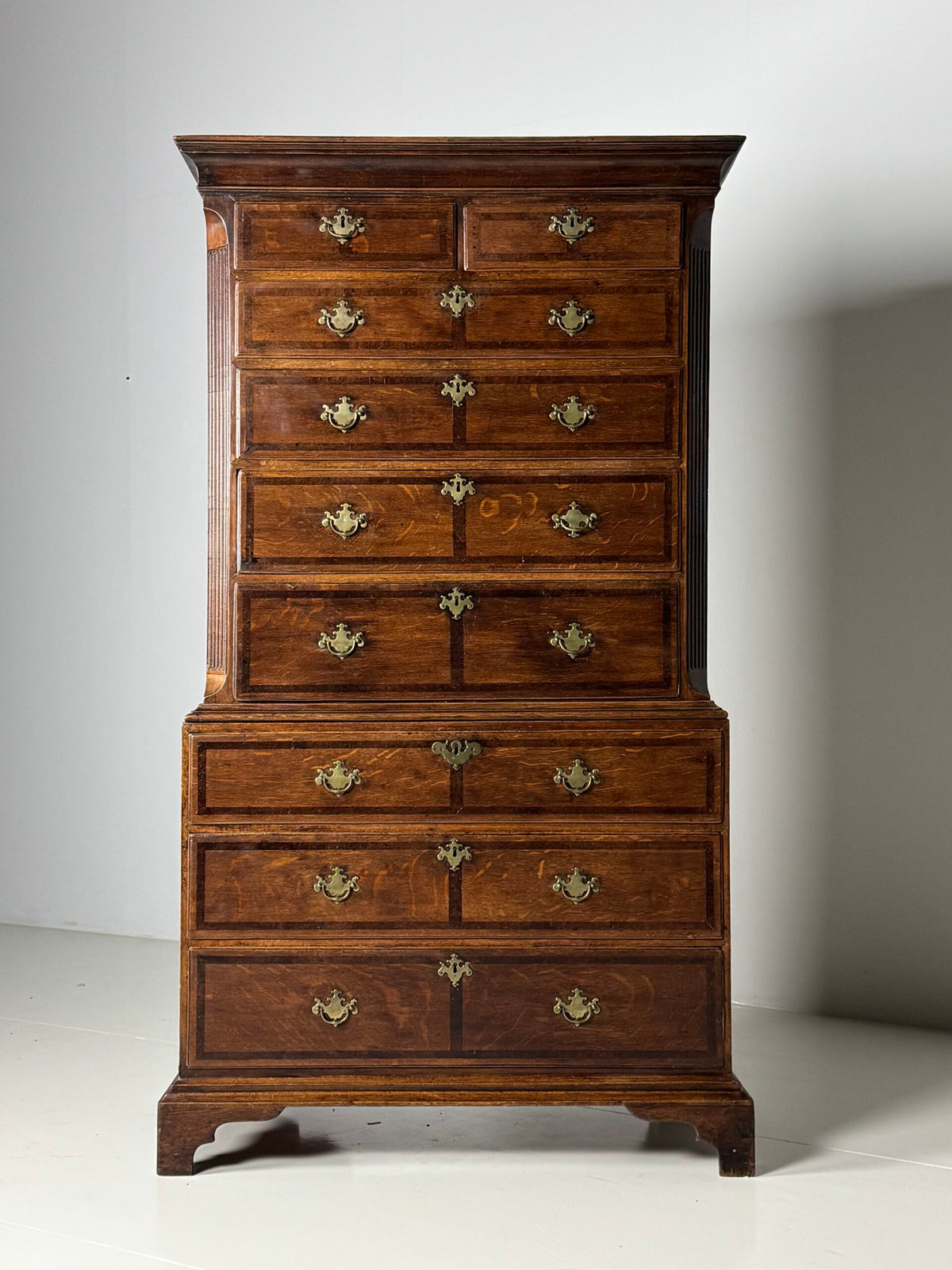 English Oak Tallboy Chest on Chest, c. 1800, photo 8