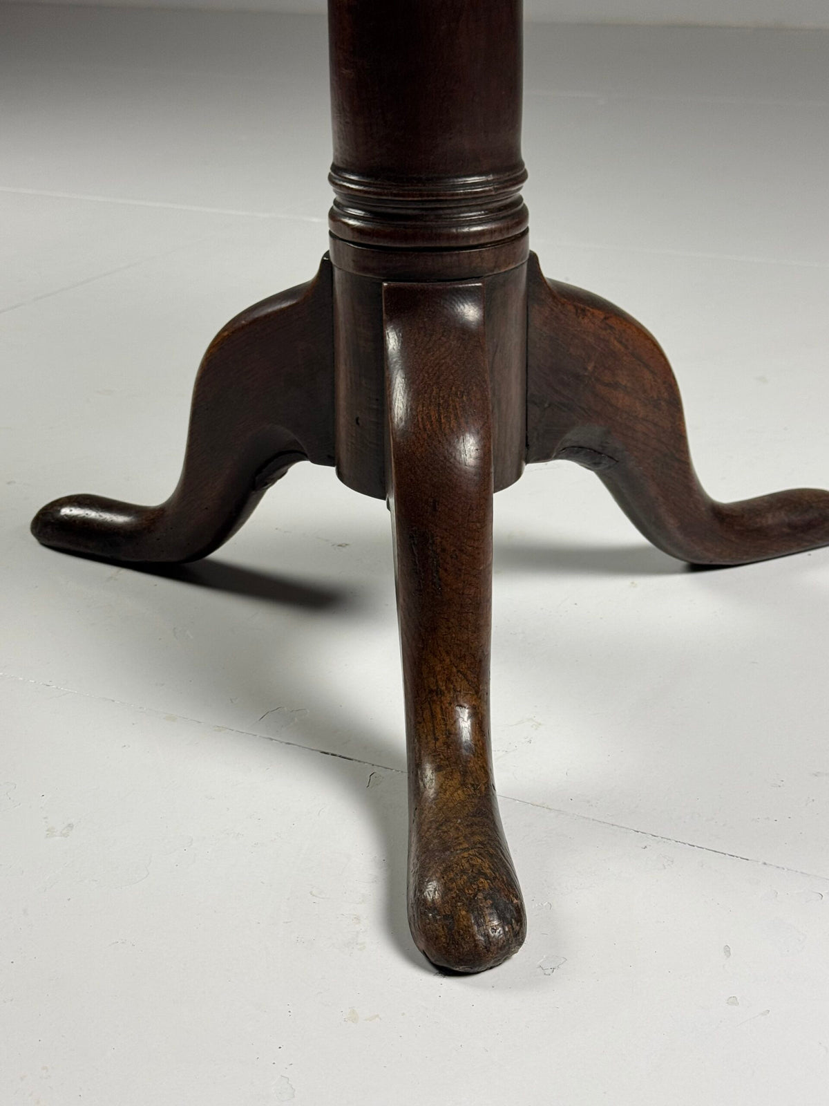 English Solid Oak Tilt Top Table, 19th Century, photo 12