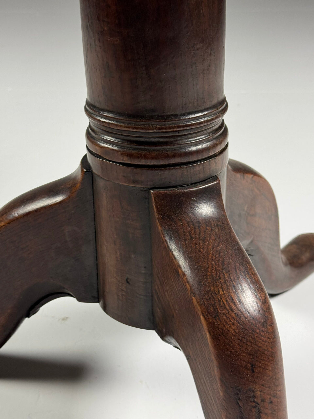 English Solid Oak Tilt Top Table, 19th Century, photo 13