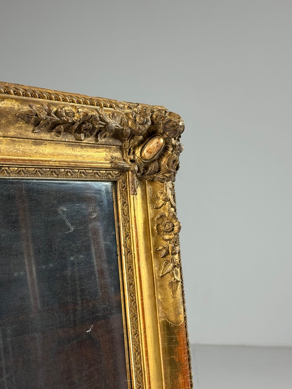 French Gilt Mirror with Weathered Glass, 19th Century, photo 13