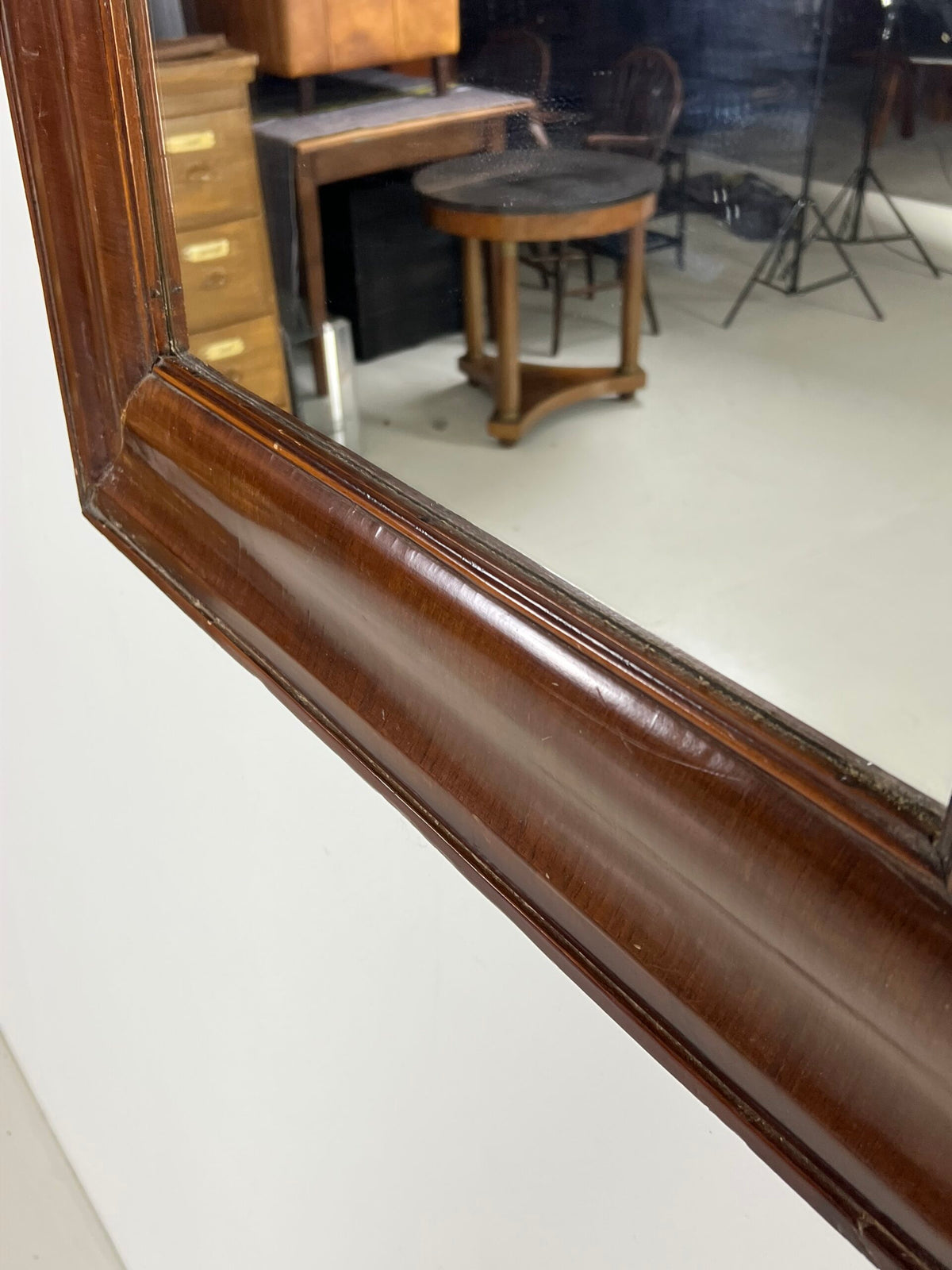 Dutch Mirror with Veneered Wide Frame, 19th Century, photo 9