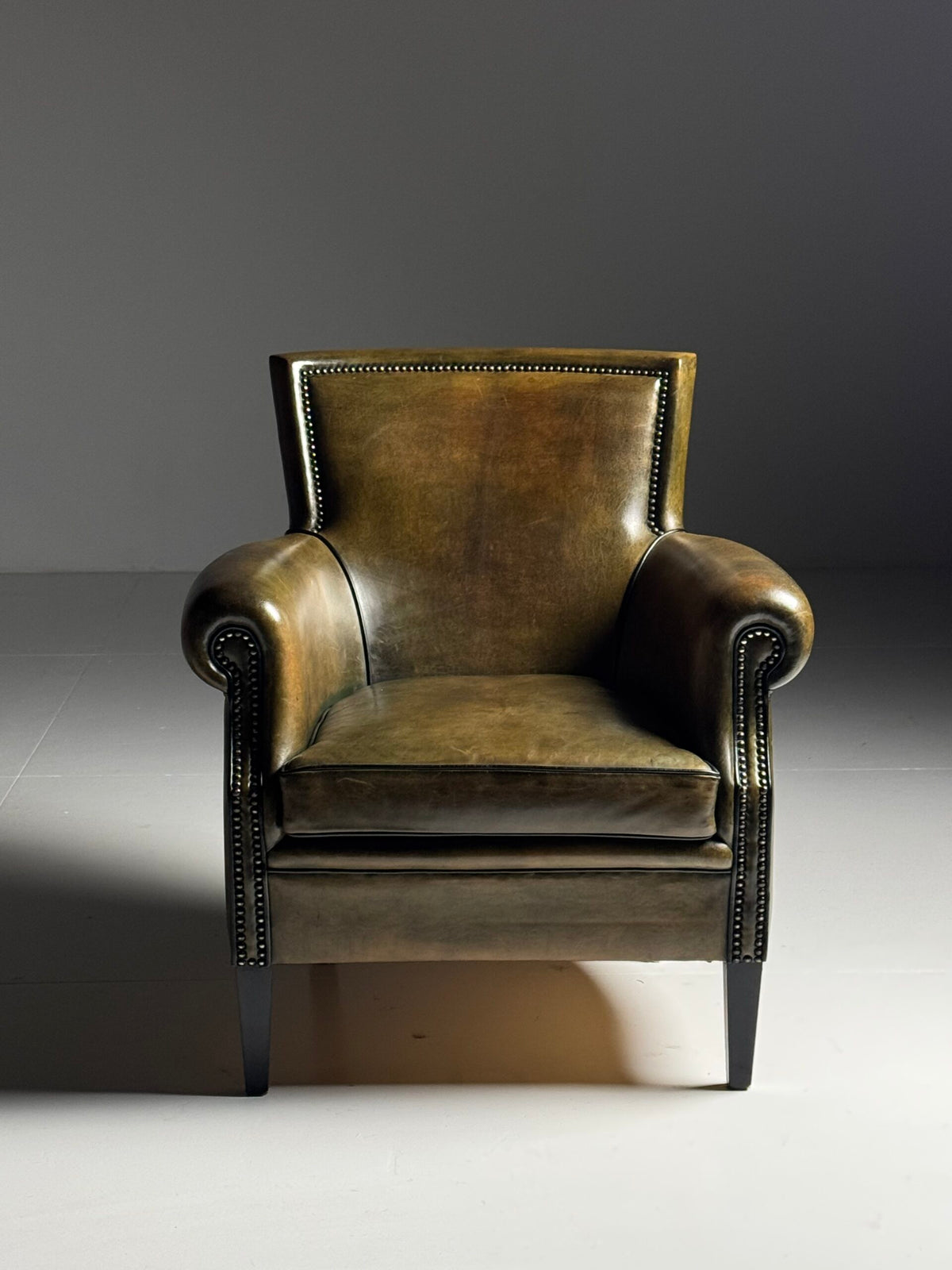 Green Sheepskin Club Armchair, photo 10