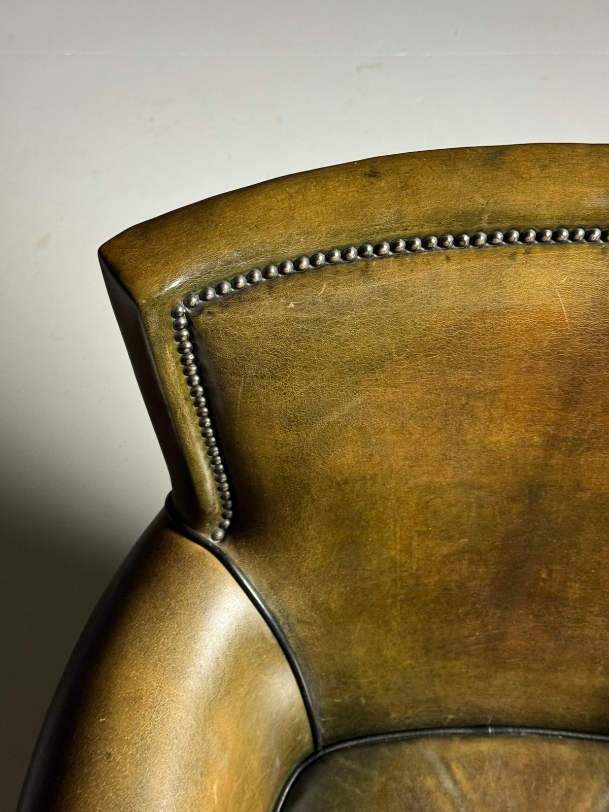 Green Sheepskin Club Armchair, photo 3