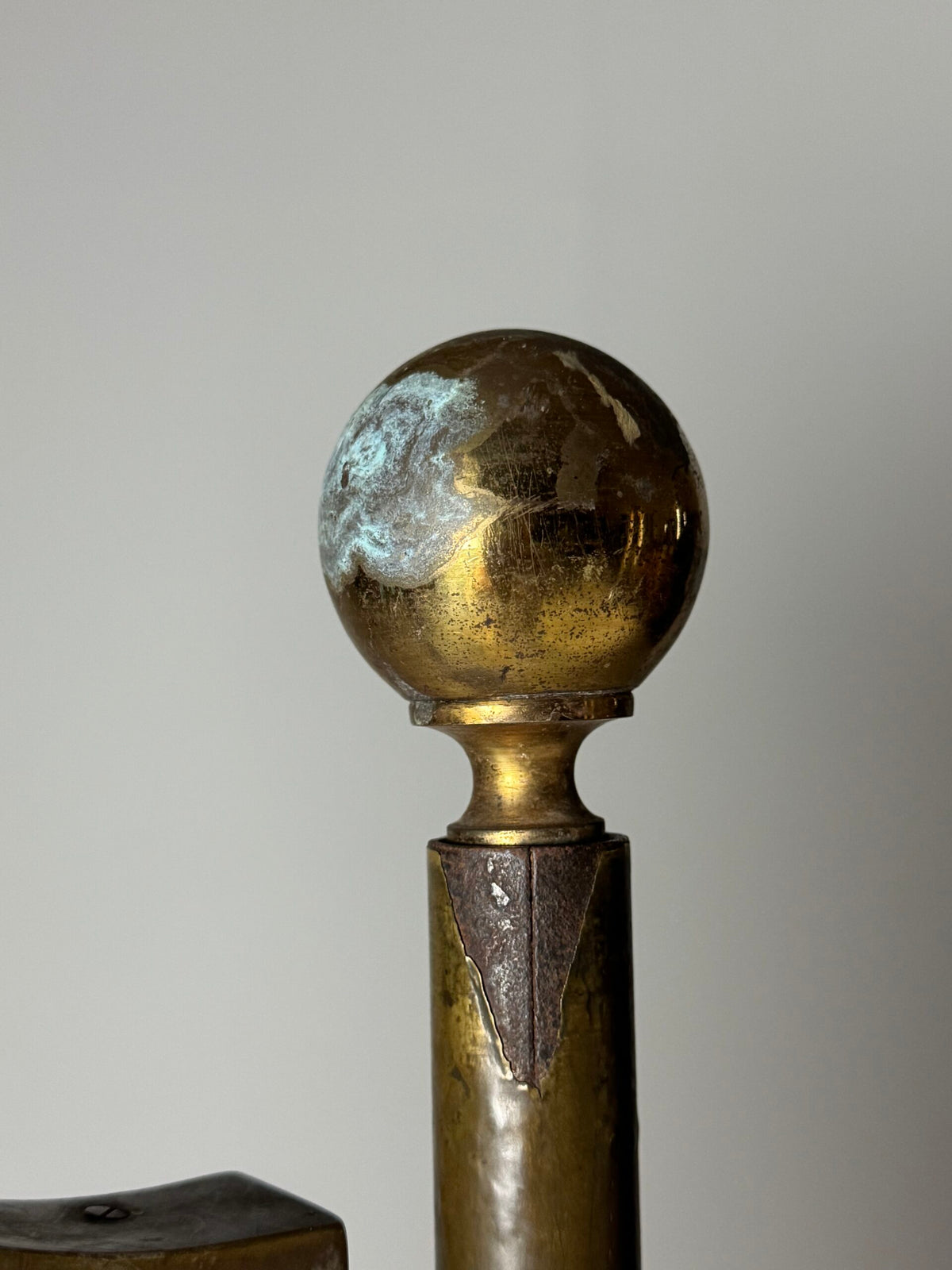 Victorian Brass and Bronze Standing Mirror with Griffins, c. 1890, photo 9