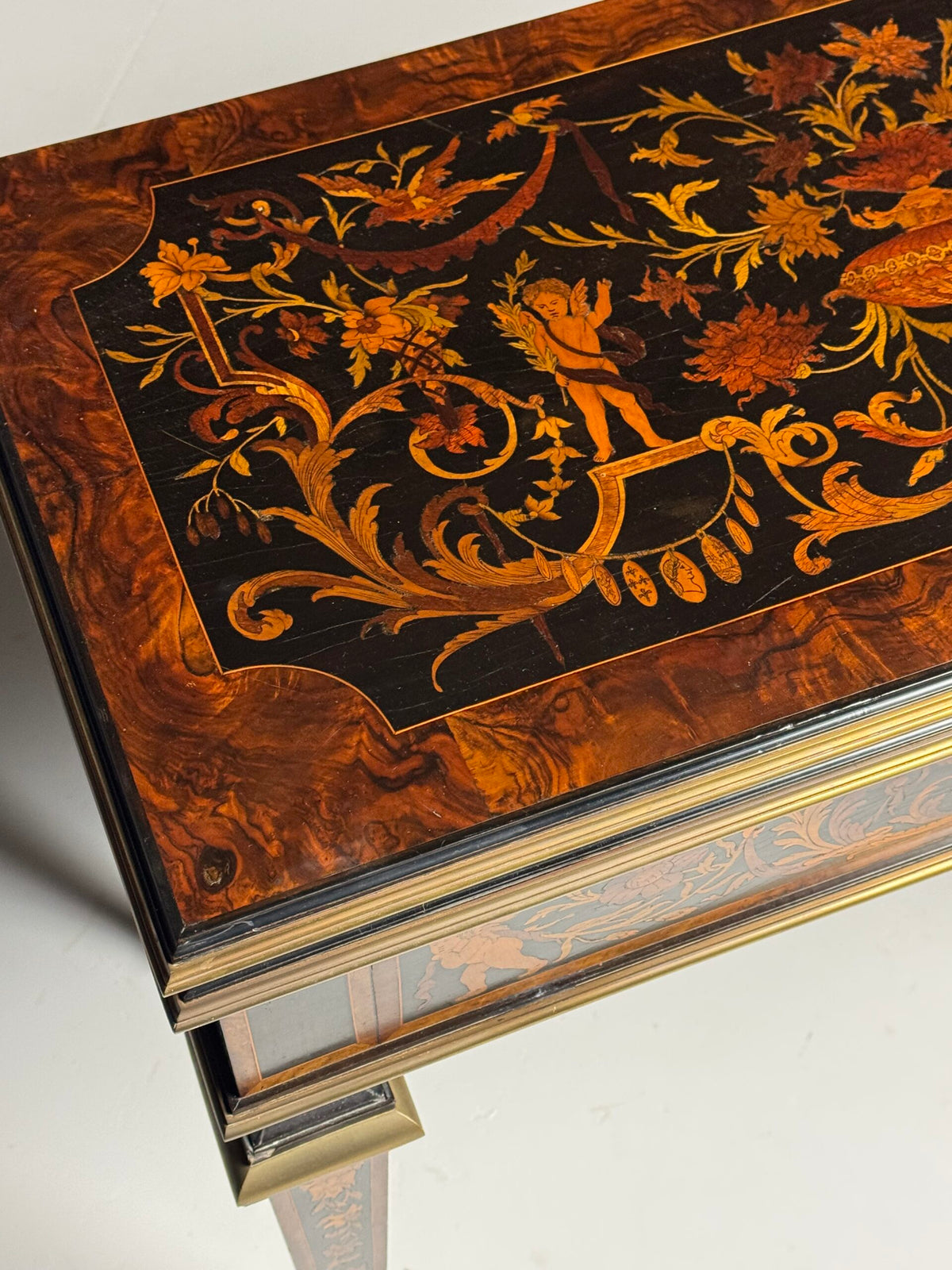 French Ebony Marquetry Games Table, 19th Century, photo 36