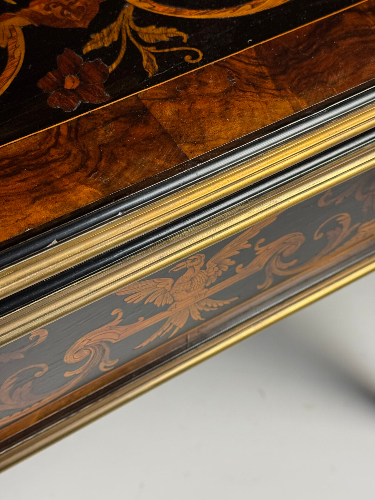 French Ebony Marquetry Games Table, 19th Century, photo 35