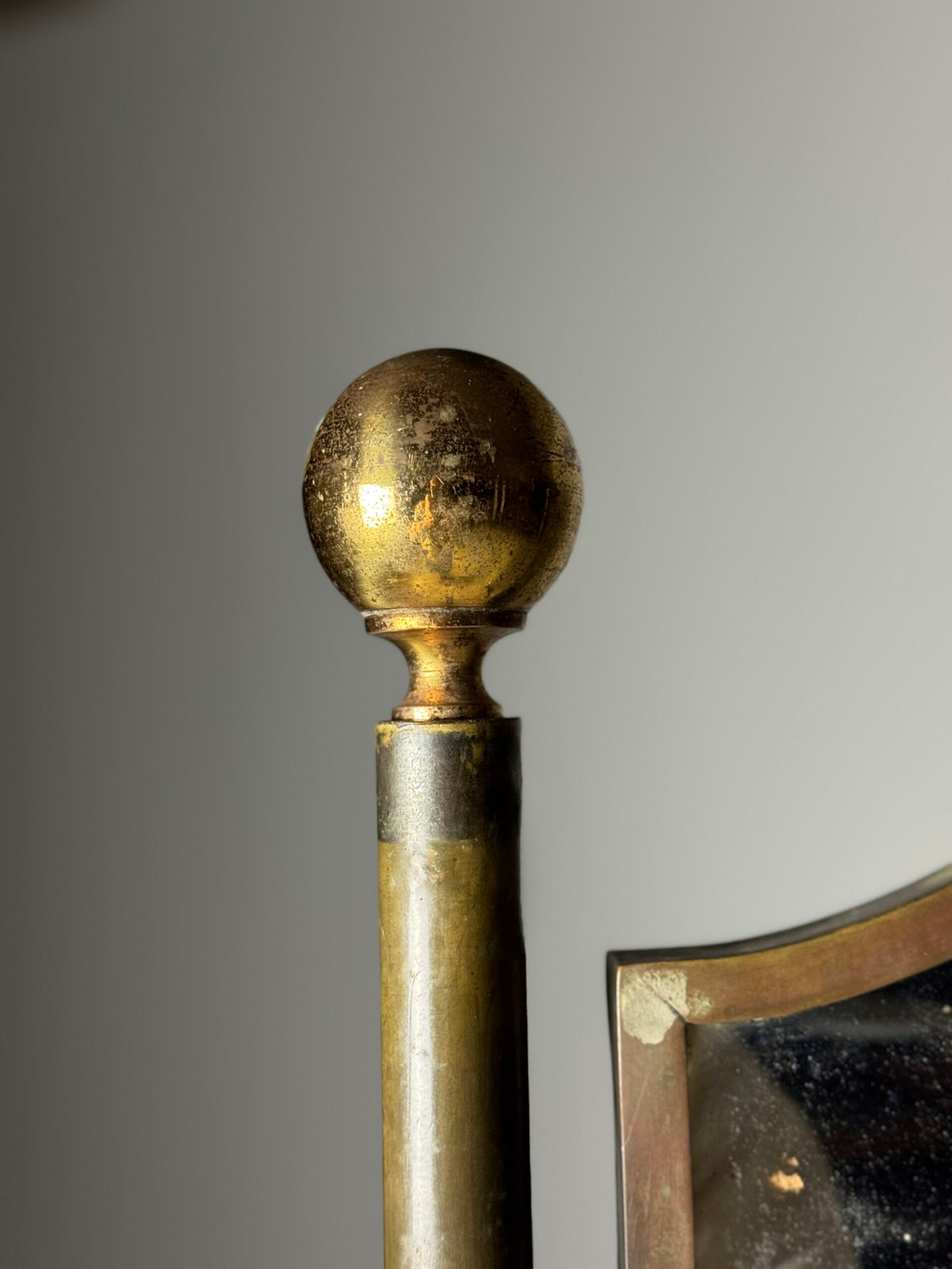 Victorian Brass and Bronze Standing Mirror with Griffins, c. 1890, photo 24