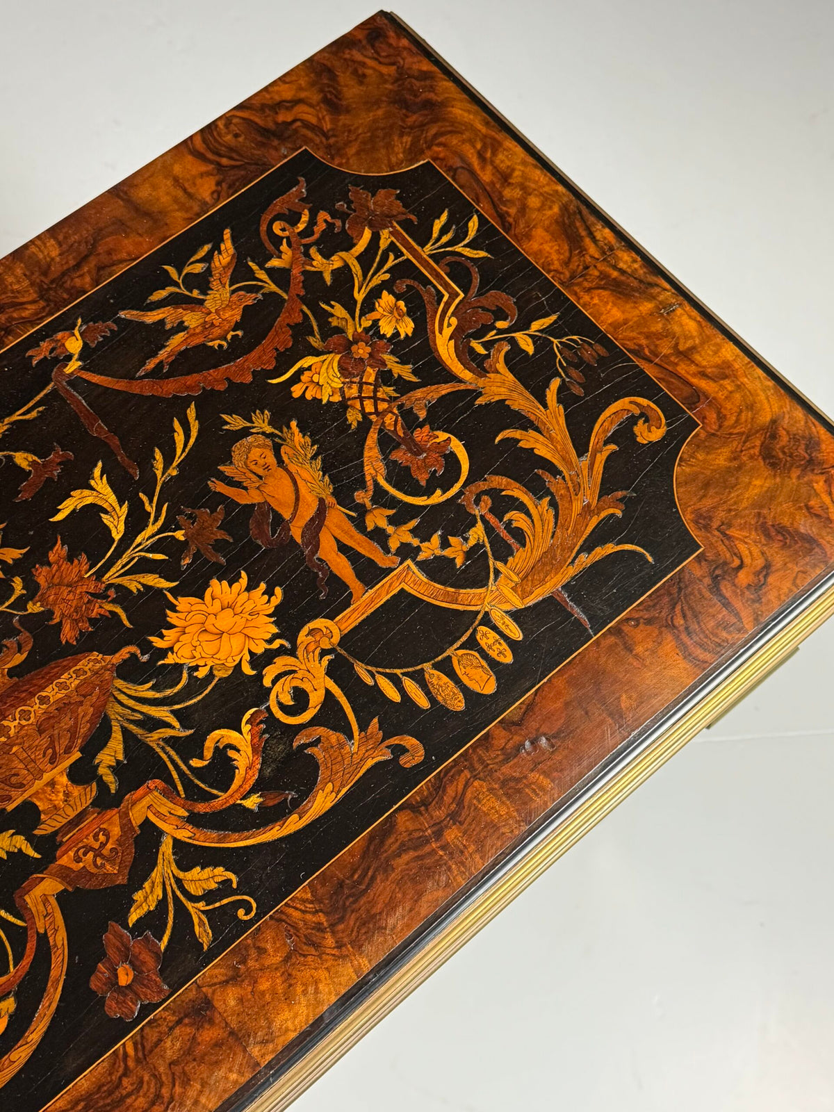 French Ebony Marquetry Games Table, 19th Century, photo 26