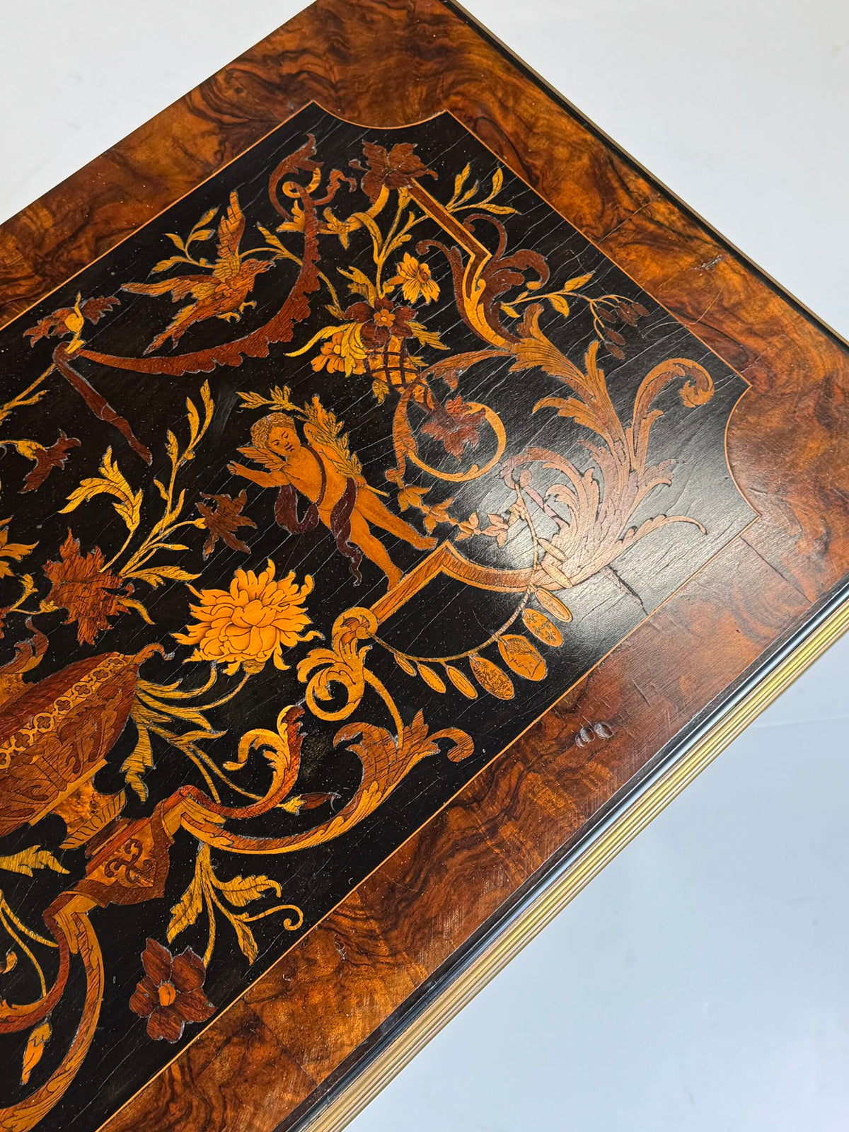 French Ebony Marquetry Games Table, 19th Century, photo 25